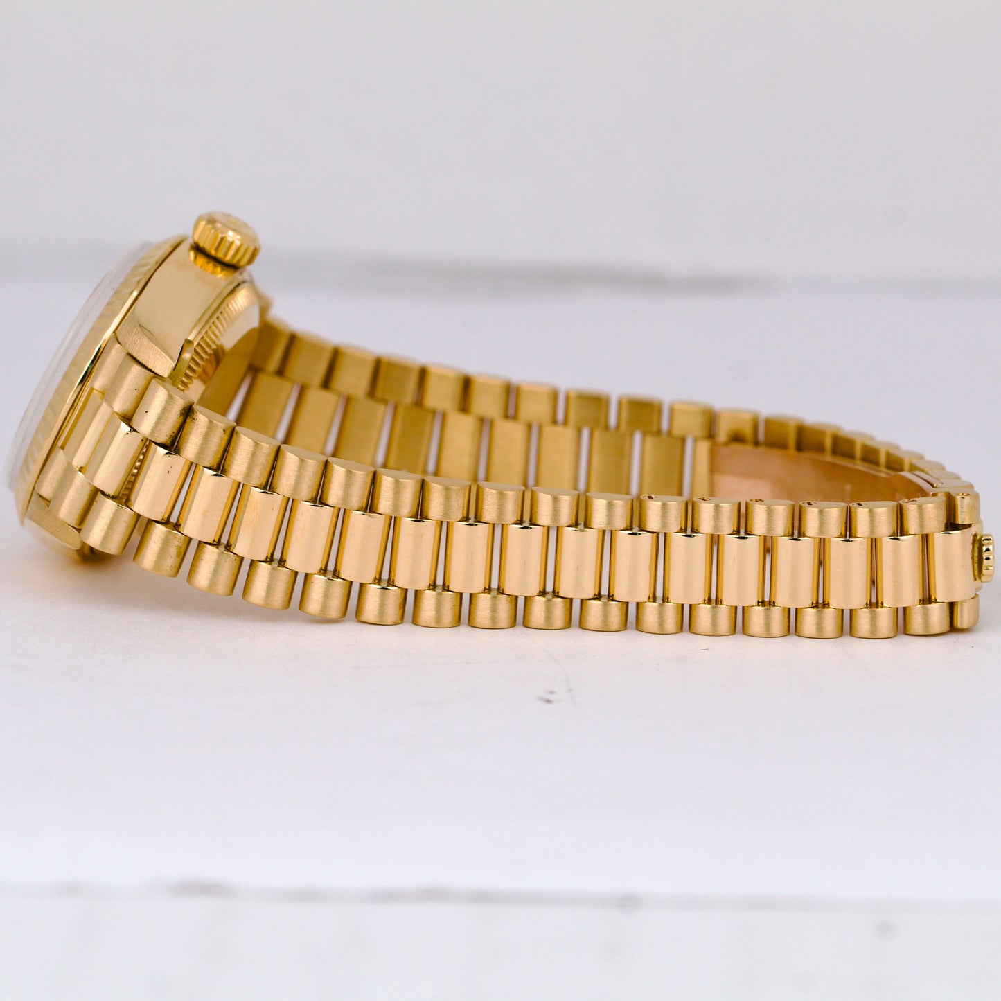 Ladies Rolex DateJust 79178 WHITE ROMAN 26mm 18K Gold President PAPERS Watch B+P