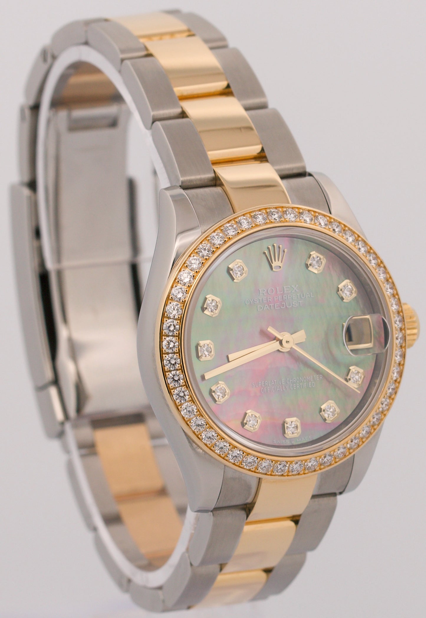 Rolex DateJust MOP DIAMOND 31mm Two-Tone 18k Gold Steel OYSTER 278383RBR Watch
