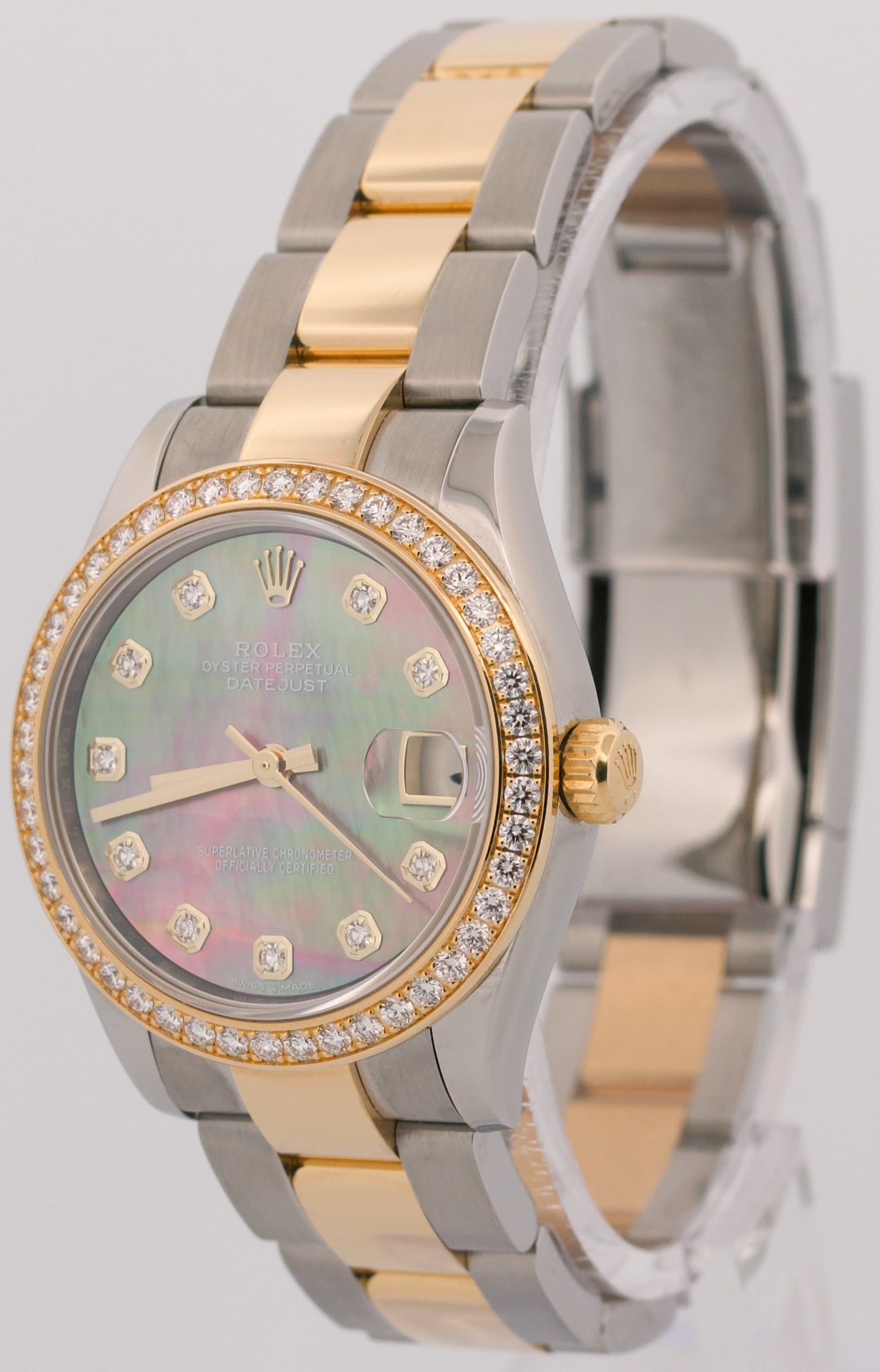 Rolex DateJust MOP DIAMOND 31mm Two-Tone 18k Gold Steel OYSTER 278383RBR Watch