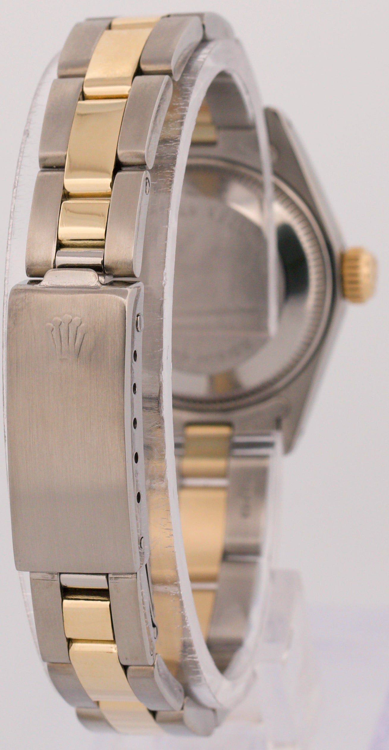 VINTAGE Ladies Rolex DateJust 26mm MOP DIAMOND 18K Gold Steel OYSTER Fluted 6917