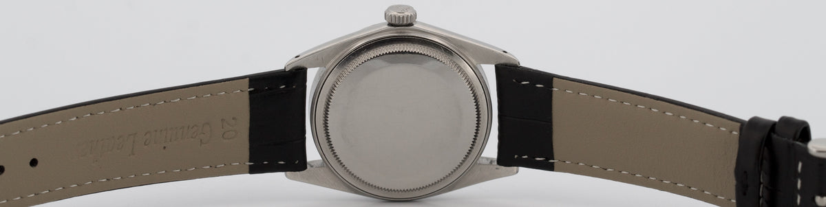 Unpolished 1964 Rolex DateJust 1603 Silver Alpha Hands Engine-Turned 36mm Watch