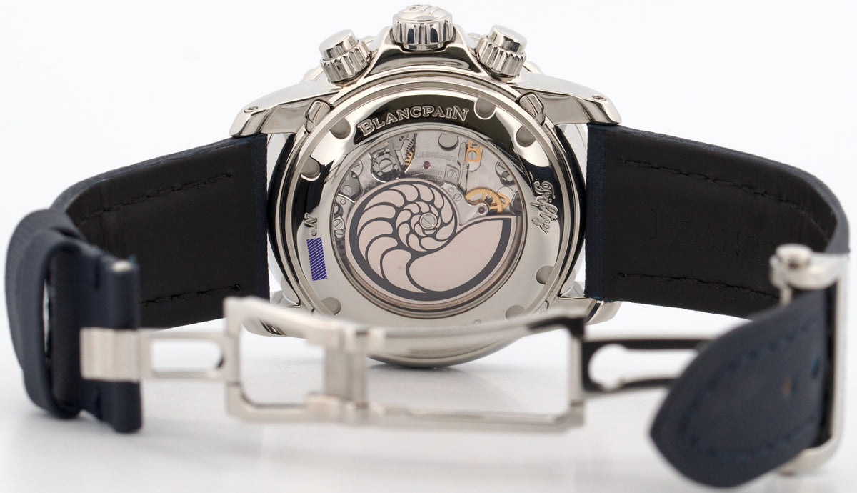 Blancpain Fifty Fathoms Flyback 5066F-1140-52B Steel Blue 45mm Watch Box Papers