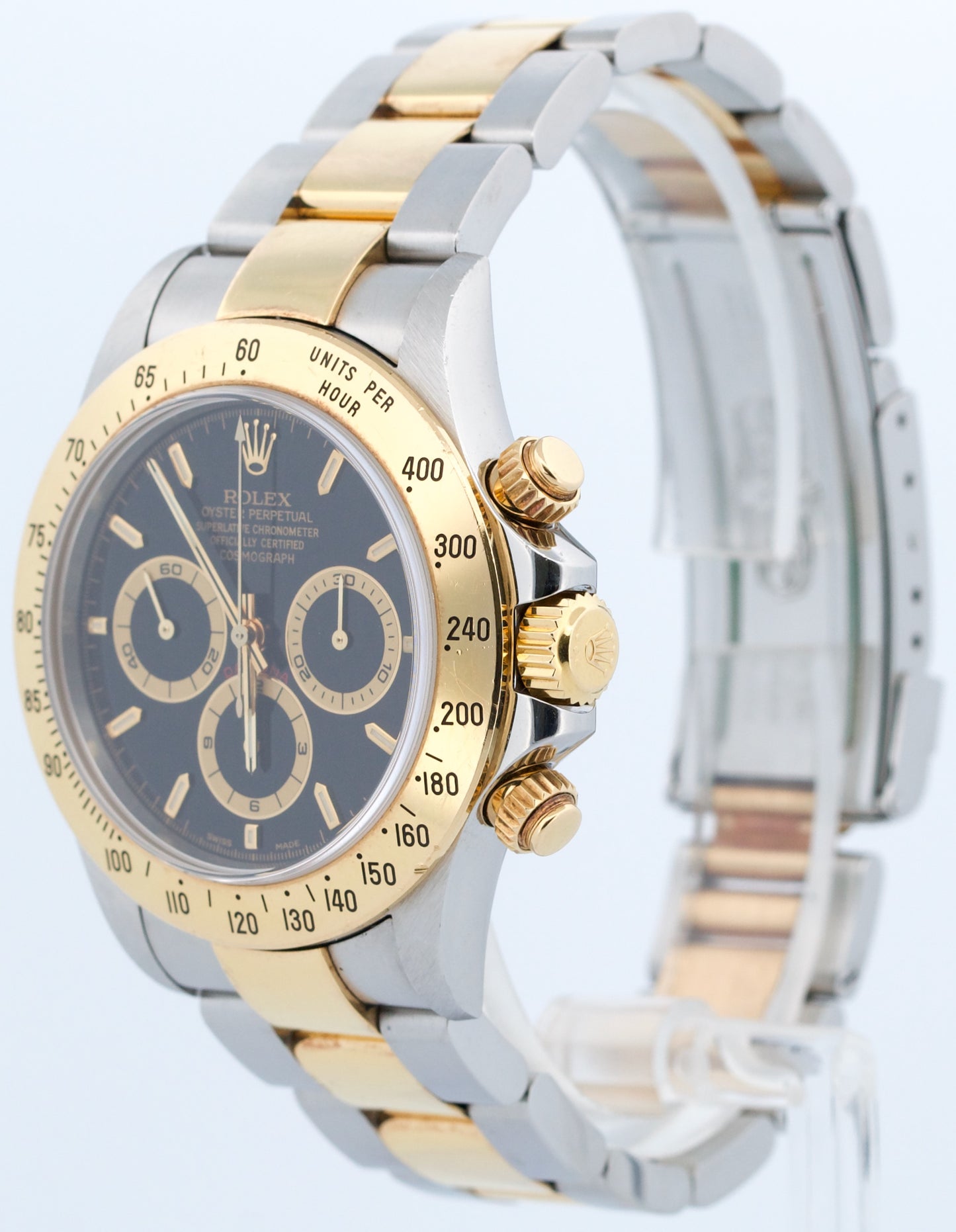UNPOLISHED PAPERS Rolex Daytona Cosmograph BLACK 18K Gold Steel ZENITH 16523 BOX