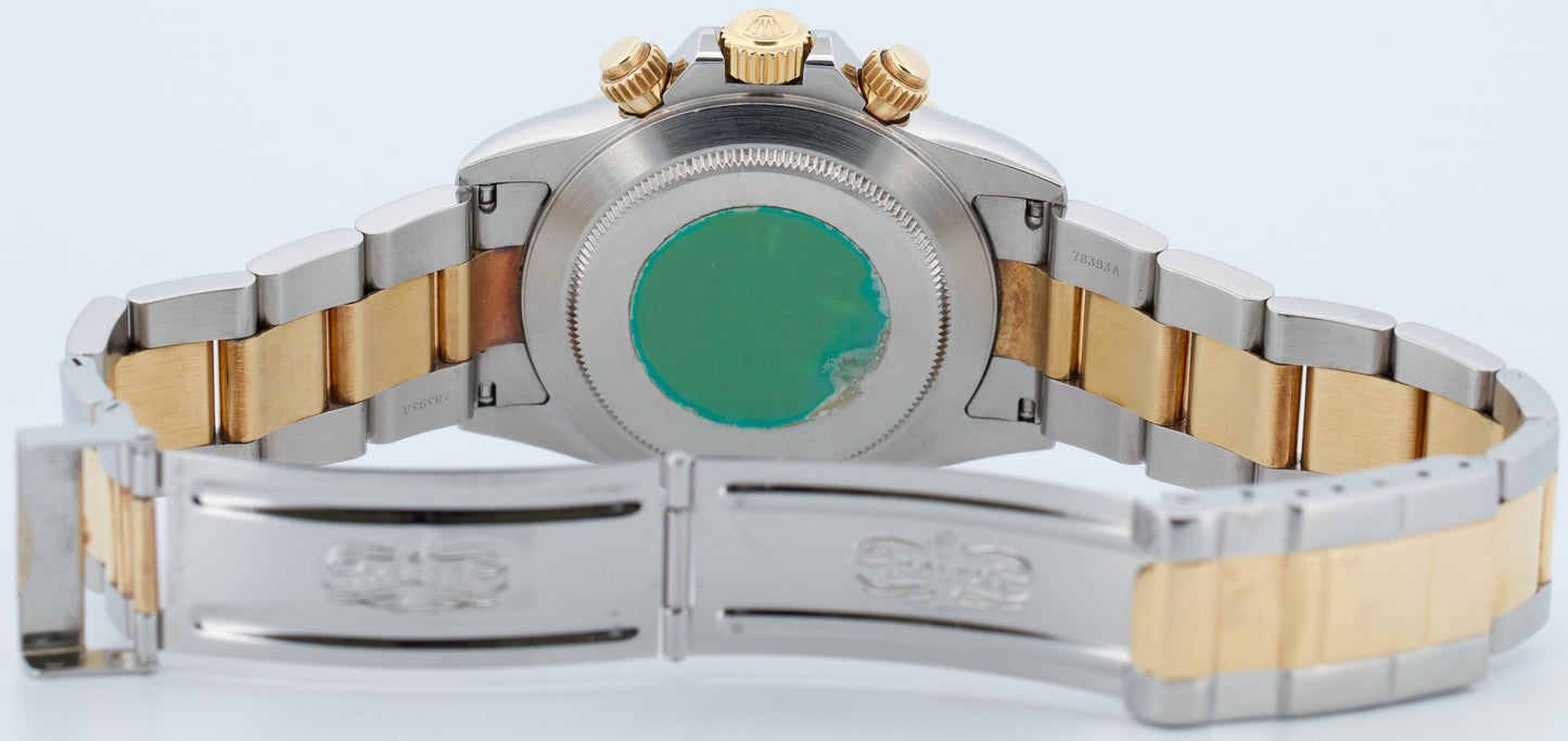 UNPOLISHED PAPERS Rolex Daytona Cosmograph BLACK 18K Gold Steel ZENITH 16523 BOX
