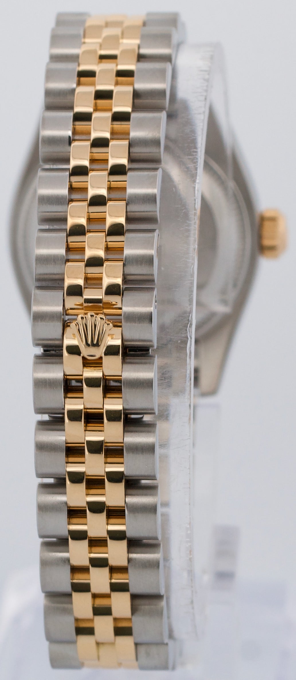 PAPERS Ladies Rolex DateJust IVORY PYRAMID ROMAN 18K 26mm JUBILEE 179173 BOX