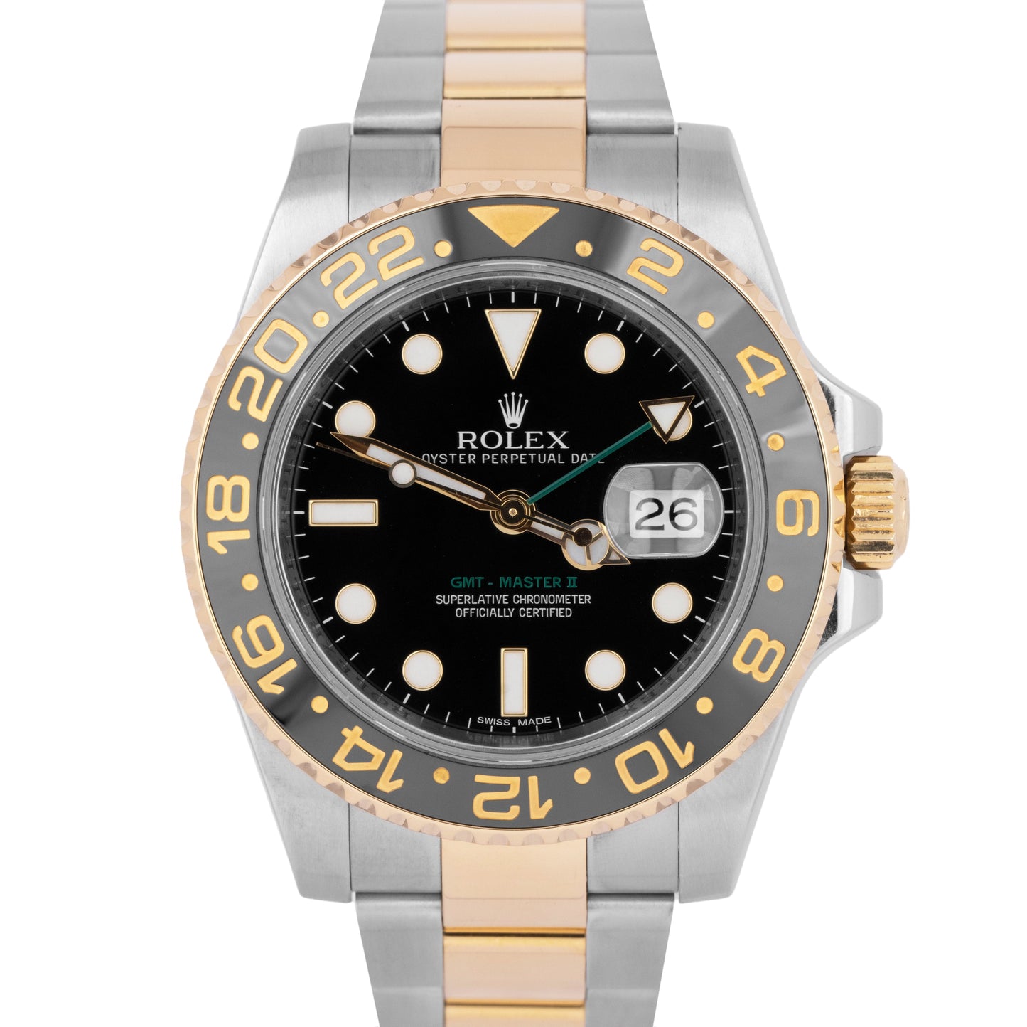 MINT PAPERS 2018 Rolex GMT-Master II Ceramic Black Two-Tone Gold 40mm 116713 BOX