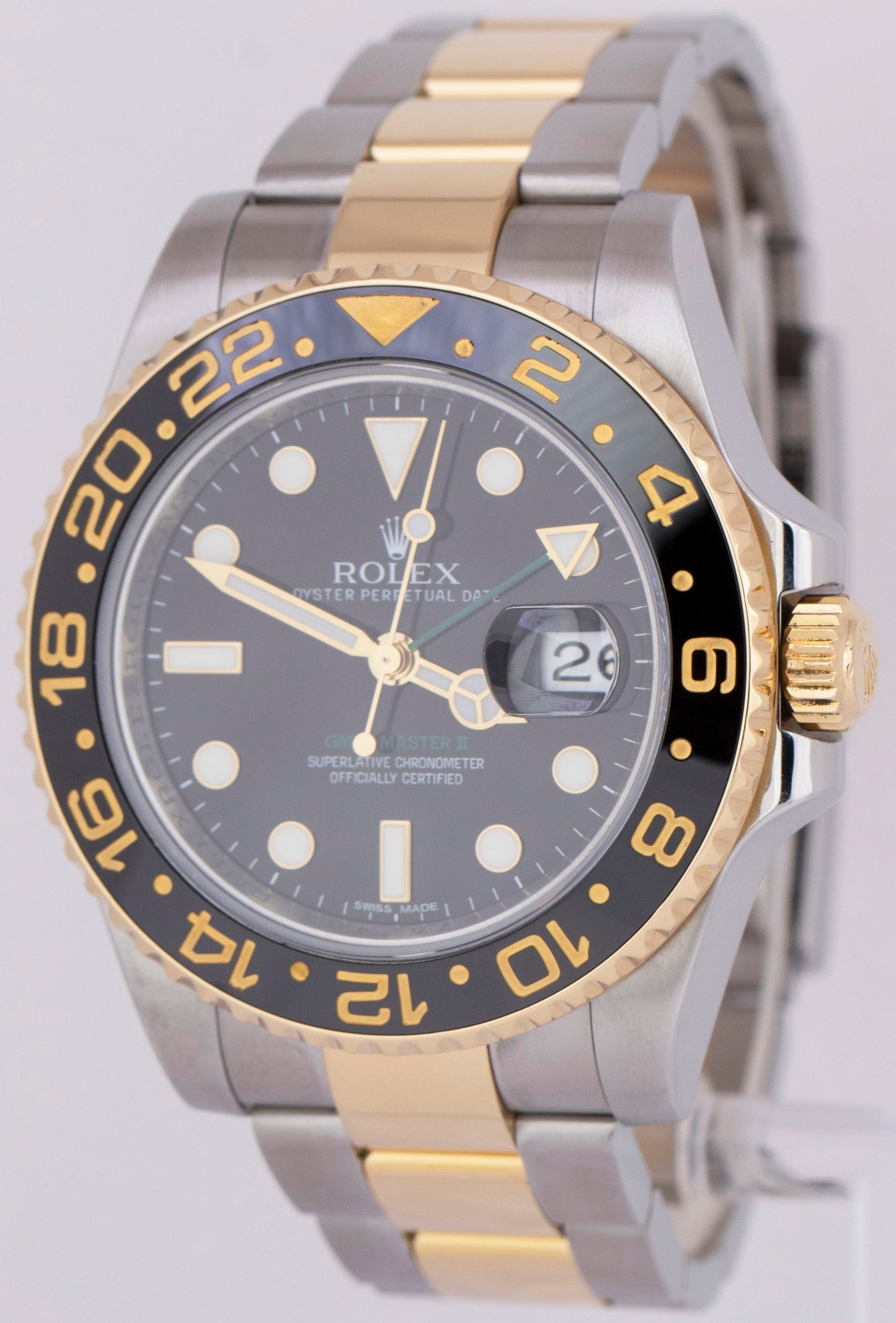MINT PAPERS 2018 Rolex GMT-Master II Ceramic Black Two-Tone Gold 40mm 116713 BOX