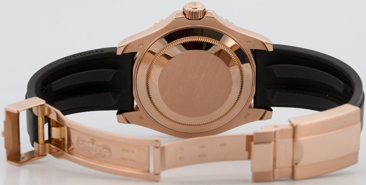 2026 CPO Rolex Yacht-Master 116655 Black 18K Rose Gold Oysterflex 40mm Watch