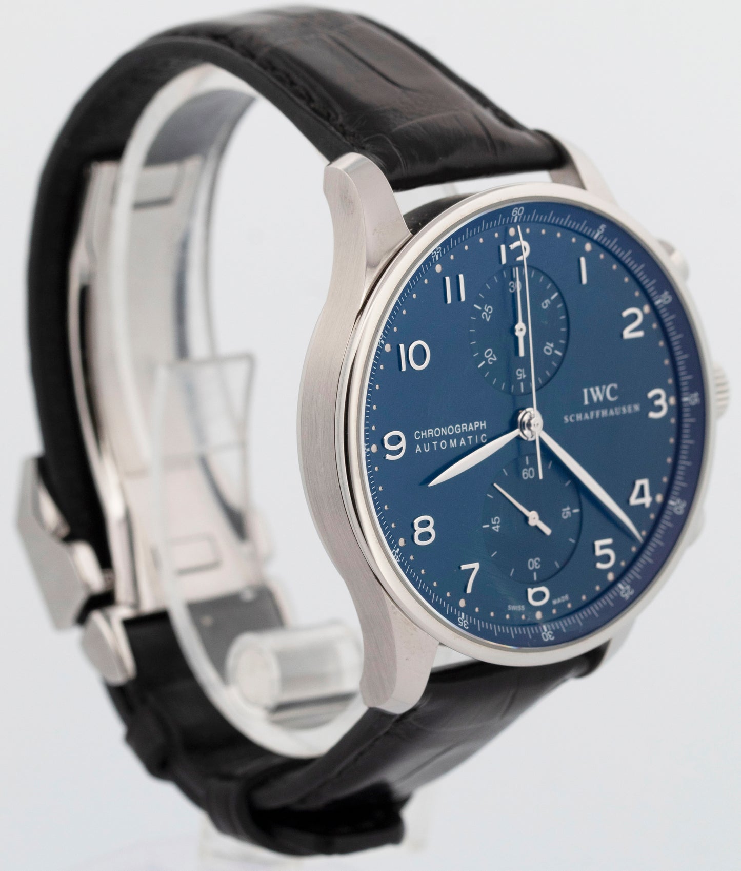MINT PAPERS IWC Portugieser Blue Chronograph Steel 40.9mm IW371491 Watch BOX
