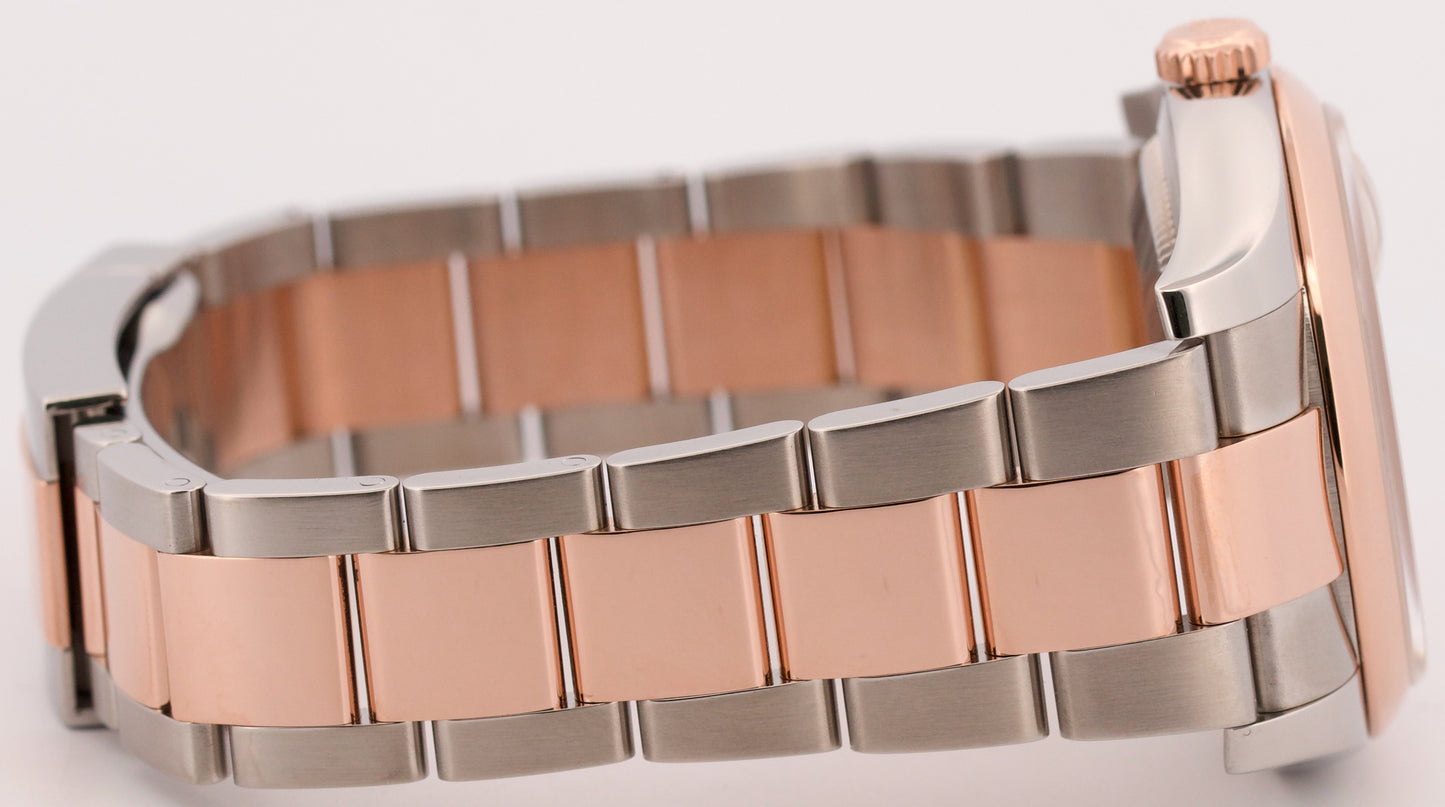 PAPERS Rolex DateJust 36mm PINK ROMAN 18K Rose Gold Steel OYSTER 116201 BOX