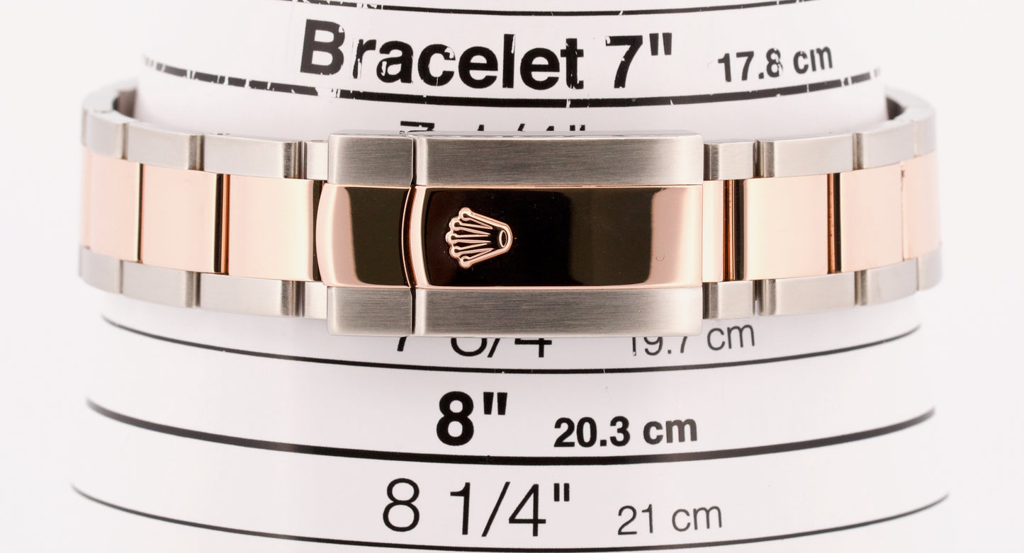 PAPERS Rolex DateJust 36mm PINK ROMAN 18K Rose Gold Steel OYSTER 116201 BOX