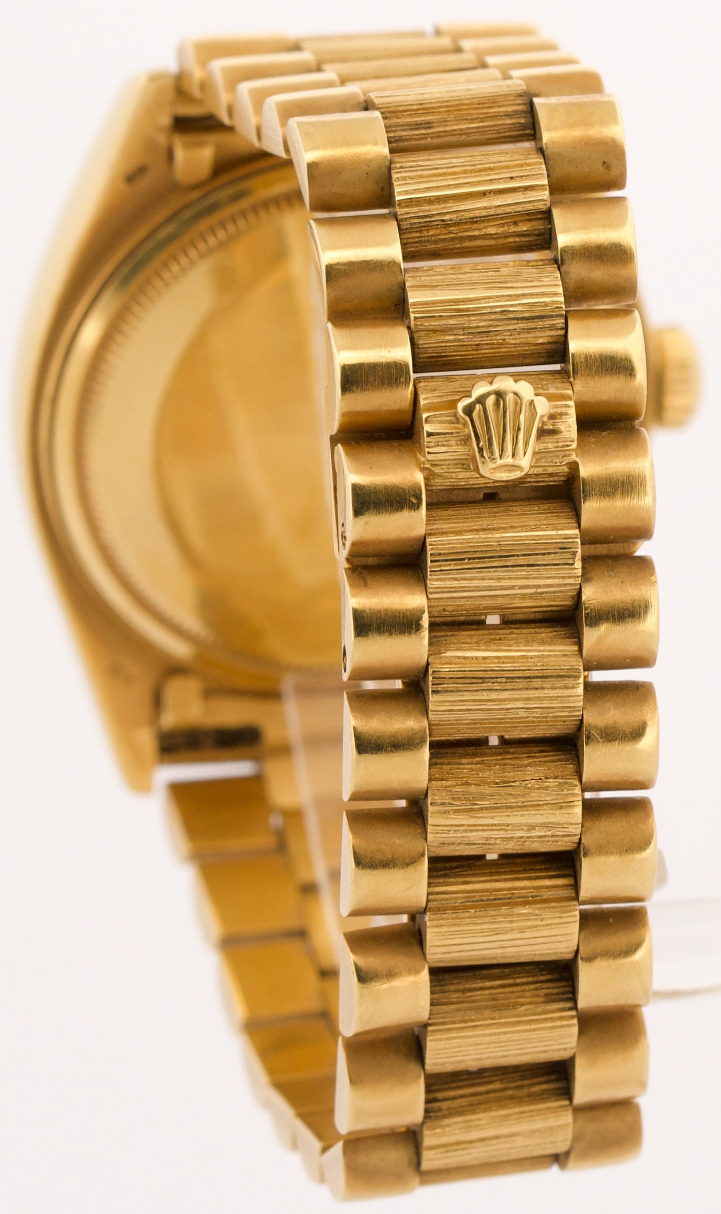 PAPERS Rolex Day-Date President 36mm BROWN DIAMOND 18K Gold BARK 18078 BOX