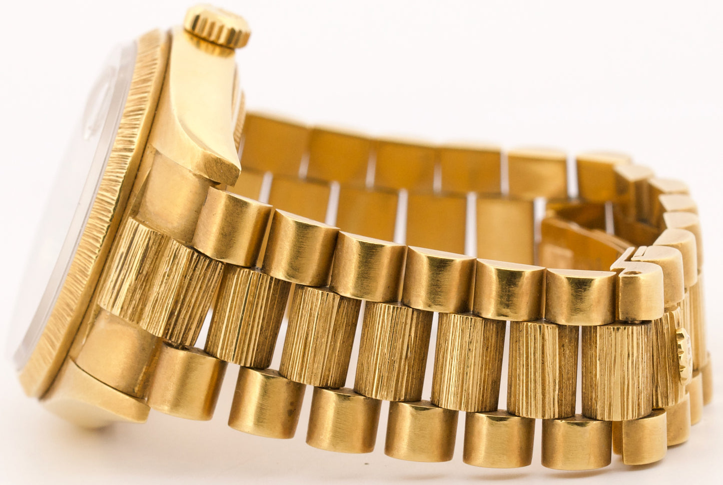 PAPERS Rolex Day-Date President 36mm BROWN DIAMOND 18K Gold BARK 18078 BOX