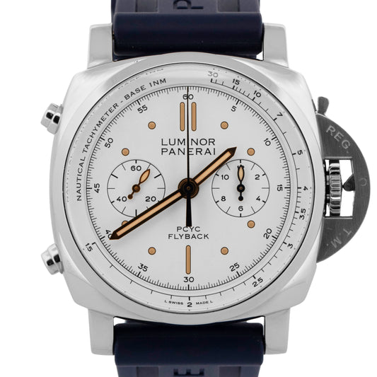 PAPERS Panerai Luminor 1950 3 Days Yachts Challenge Flyback White 44mm PAM00654