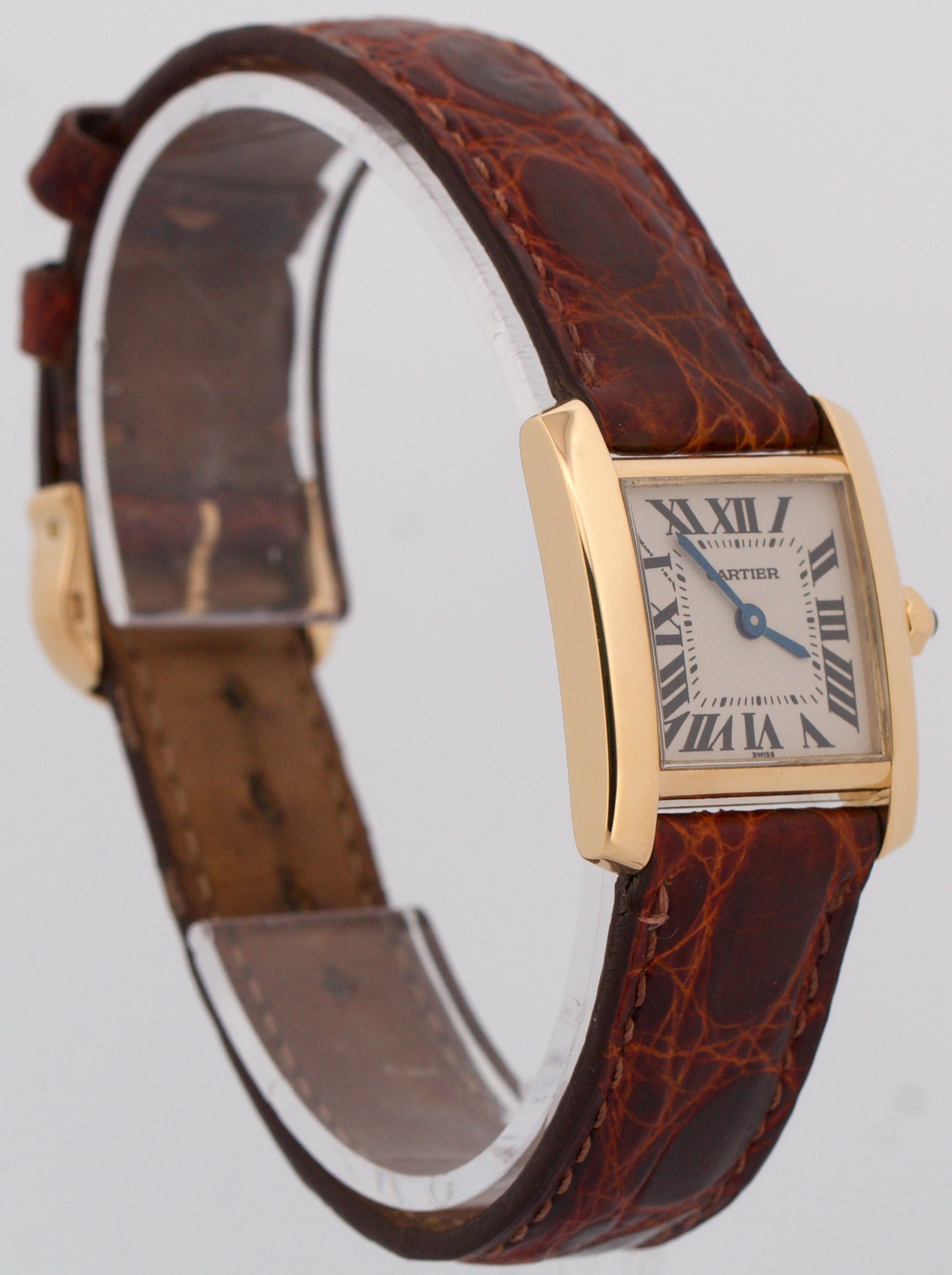 Ladies Cartier Tank Francaise IVORY 18K Gold 25mm Quartz W5000256 1820 Watch