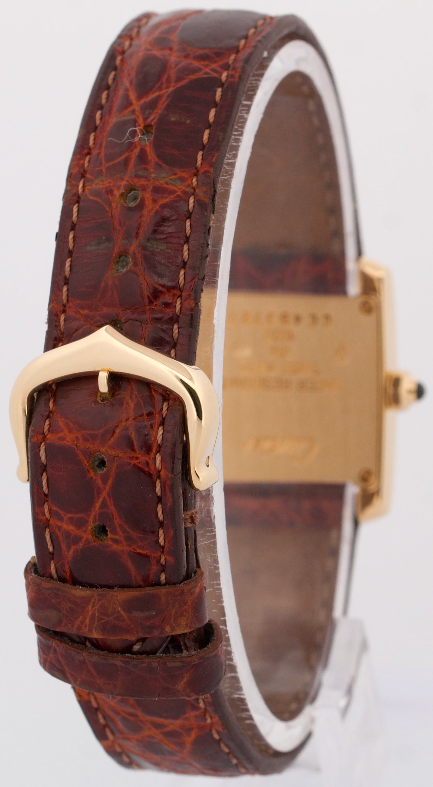 Ladies Cartier Tank Francaise IVORY 18K Gold 25mm Quartz W5000256 1820 Watch