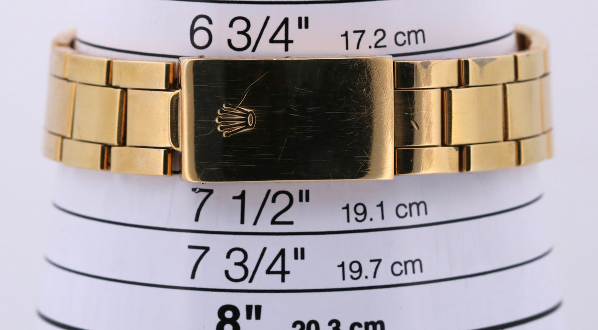 1984 Rolex Oyster Perpetual Date 15505 34mm Champagne Gold Oyster Watch Box