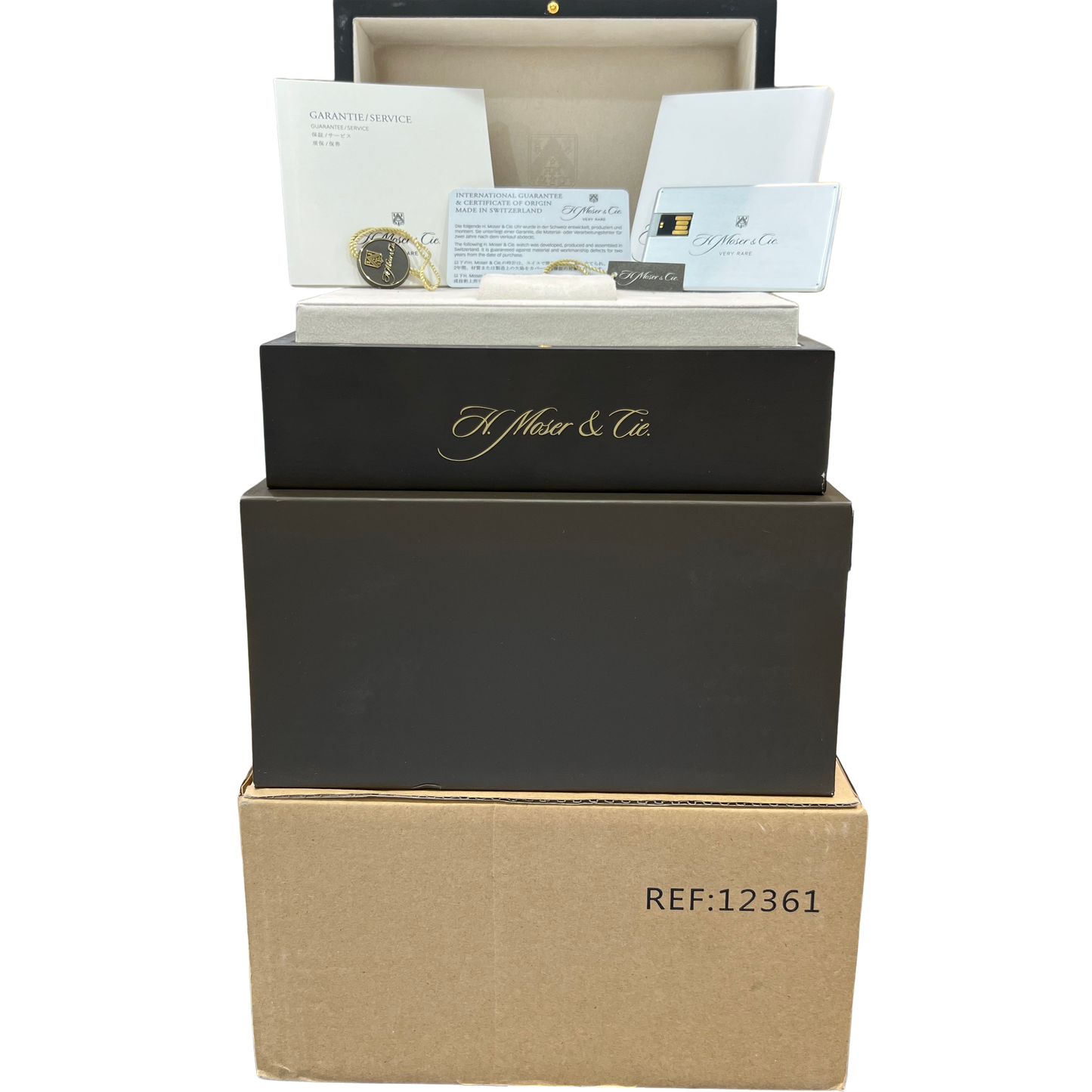 PAPERS H. Moser & Cie Streamliner Centre Seconds Matrix Green Fume 6200-1200 BOX