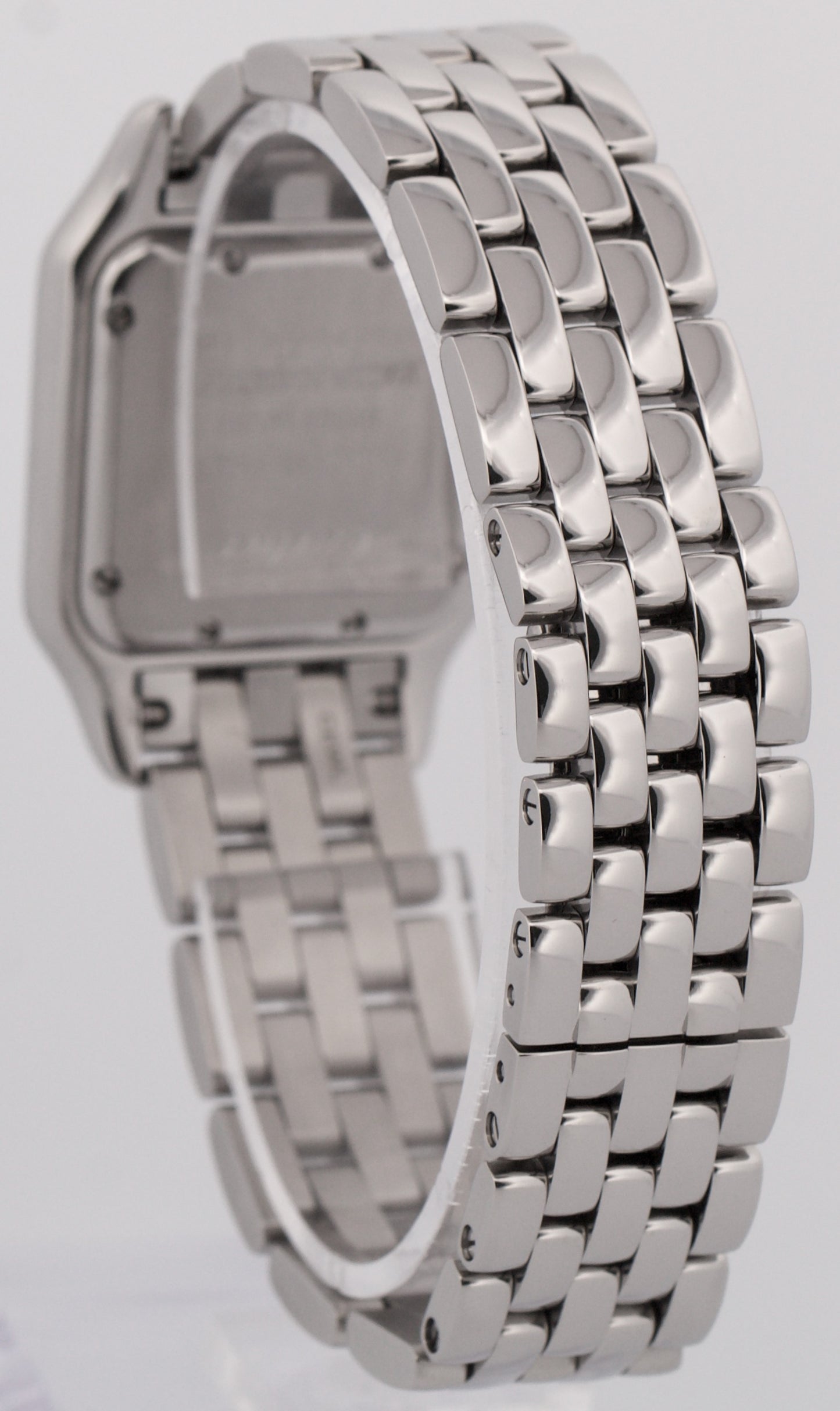 Ladies Cartier Panthere Stainless Steel WHITE Roman 27mm Quartz 4016 WSPN0007