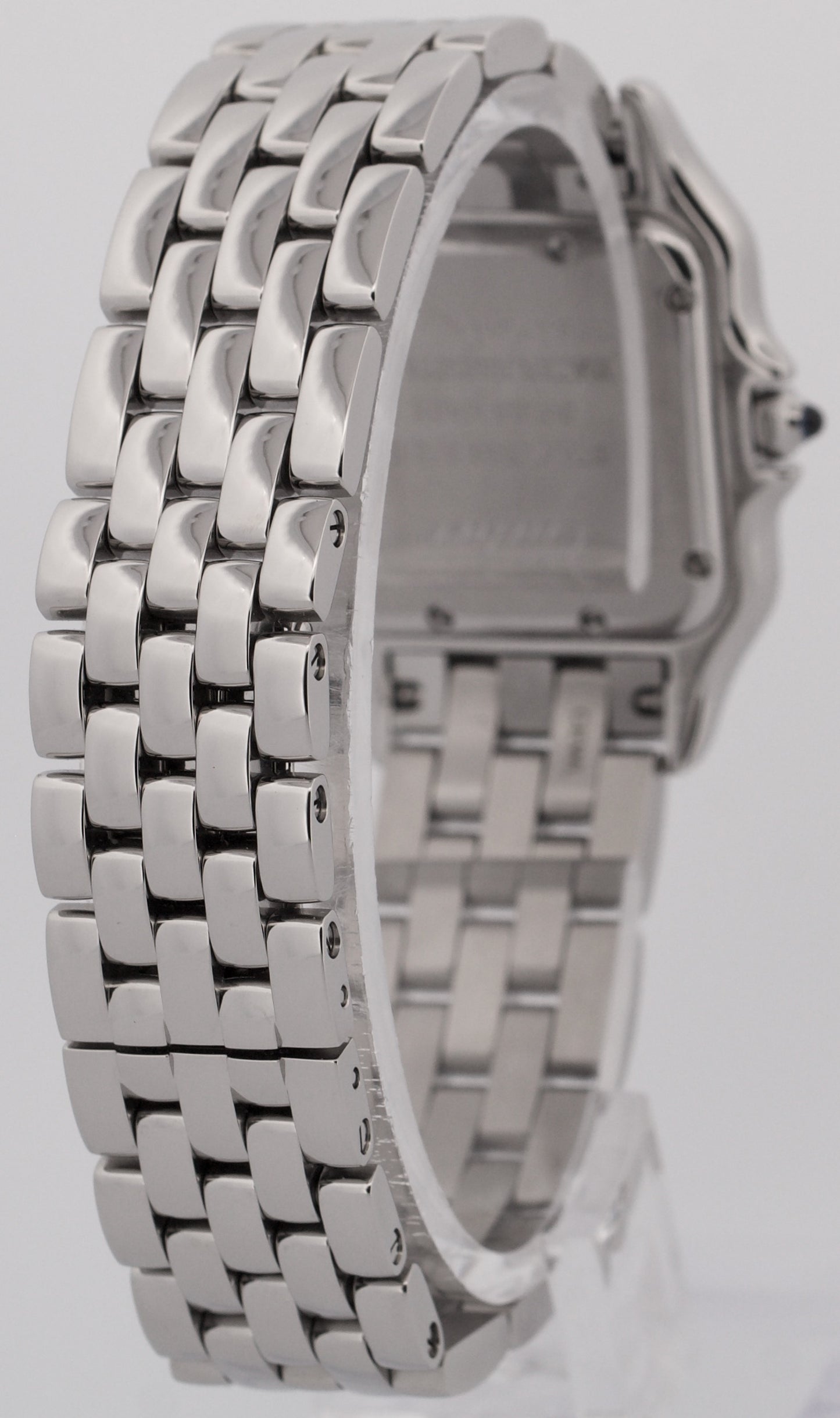 Ladies Cartier Panthere Stainless Steel WHITE Roman 27mm Quartz 4016 WSPN0007