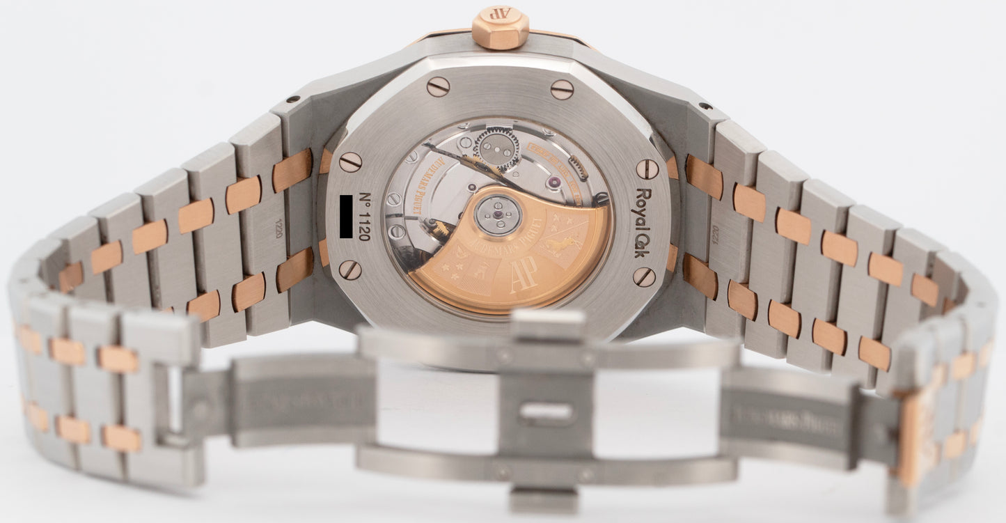 PAPERS Audemars Piguet Royal Oak WHITE Steel Gold 41mm 15400SR.OO.1220SR.01 BOX