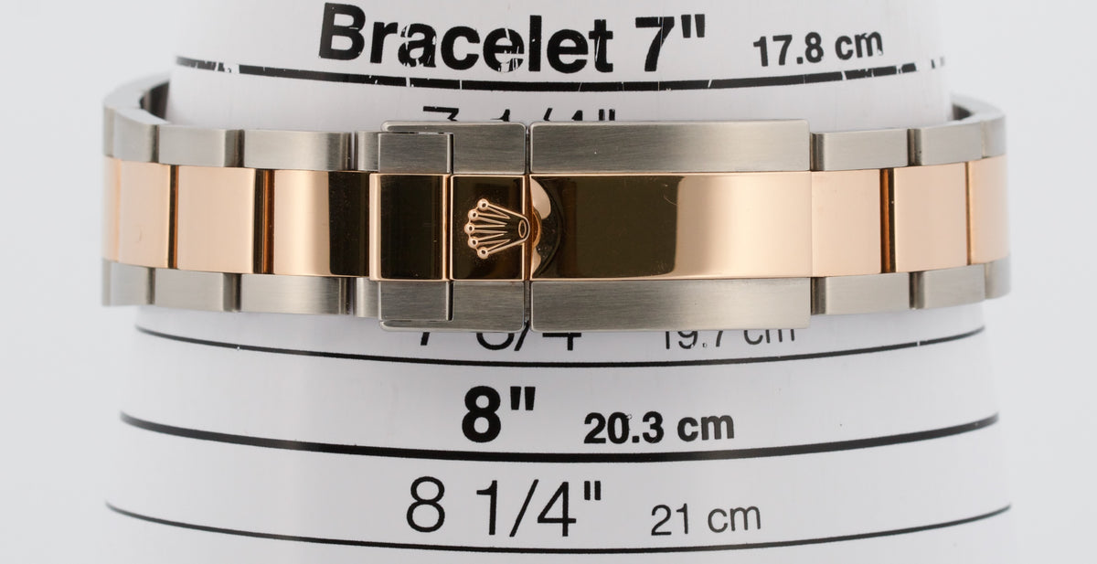 Rolex Yacht-Master II 116681 White Blue Steel 18K Rose Gold 44mm Box Papers