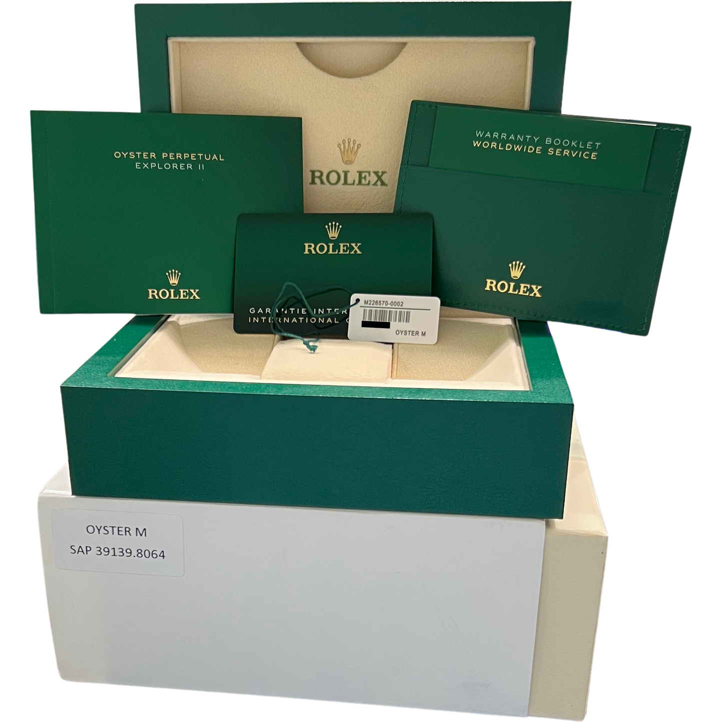 2024 NEW PAPERS Rolex Explorer II 42mm Black Stainless GMT Watch 226570 BOX