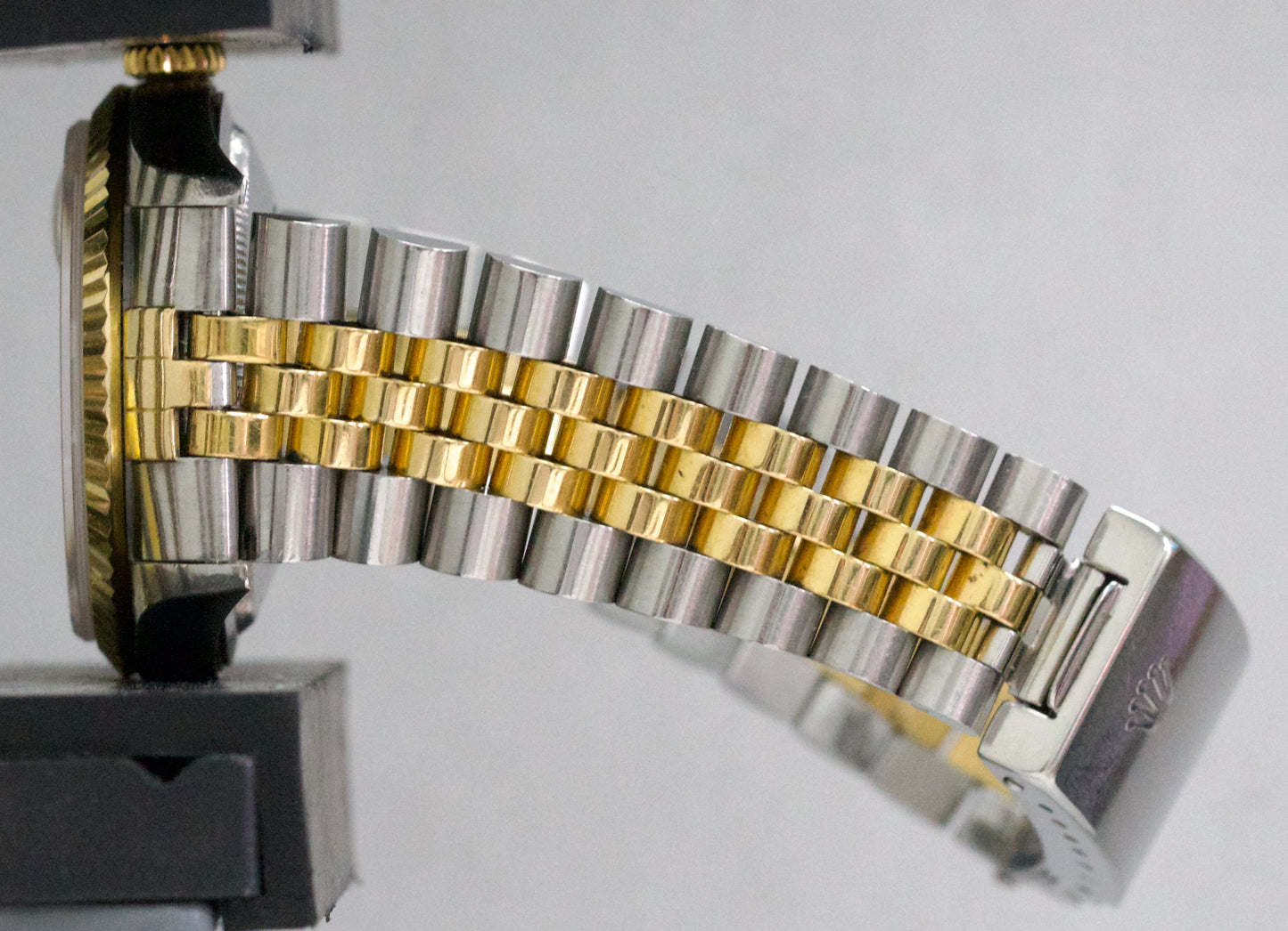 1996 PAPERS Rolex DateJust 36mm CHAMPAGNE No-Holes Steel JUBILEE 18K 16233 BOX