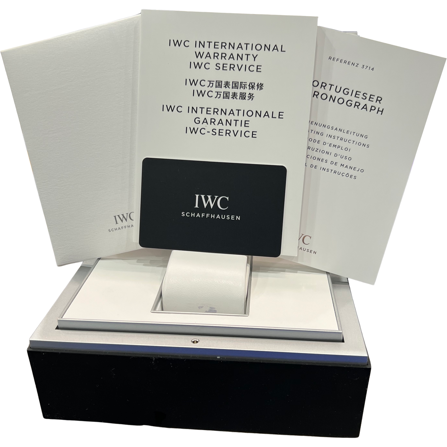 MINT PAPERS IWC Portugieser Blue Chronograph Steel 40.9mm IW371491 Watch BOX