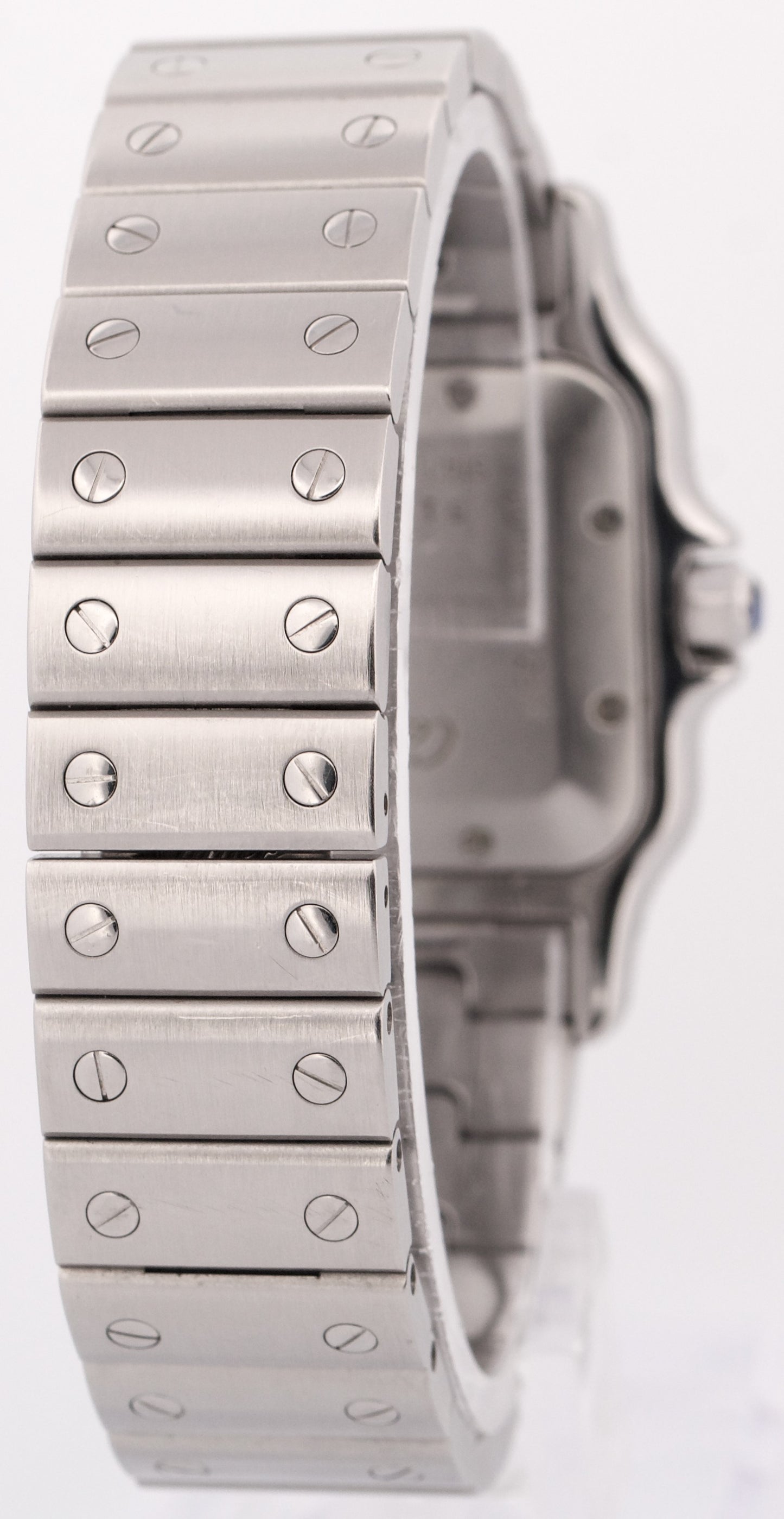 UNPOLISHED Cartier Santos Galbee 29mm IVORY ROMAN Steel Automatic 2319 W20055D6