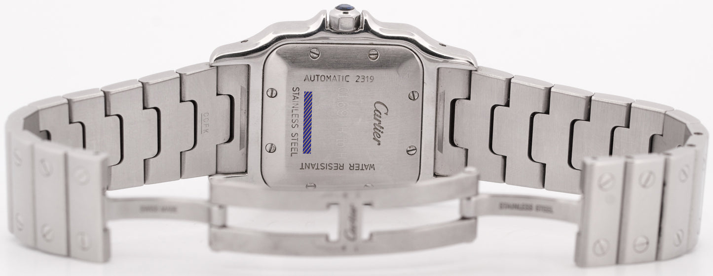 UNPOLISHED Cartier Santos Galbee 29mm IVORY ROMAN Steel Automatic 2319 W20055D6
