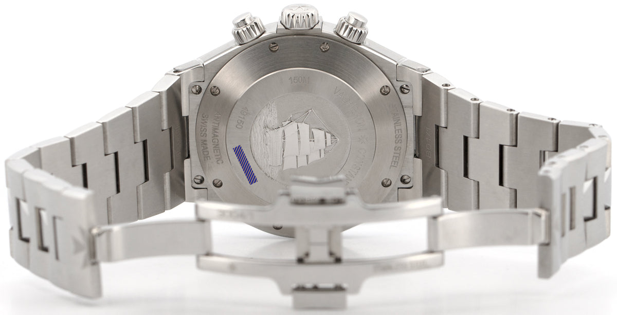 Vacheron Constantin Overseas 49150 Chronograph Black 42mm Steel Box Papers
