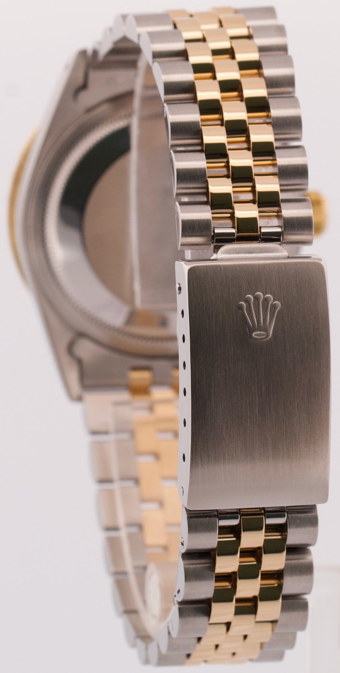Rolex DateJust 36mm CHAMPAGNE DIAMOND 18K Yellow Gold Steel JUBILEE Watch 16233