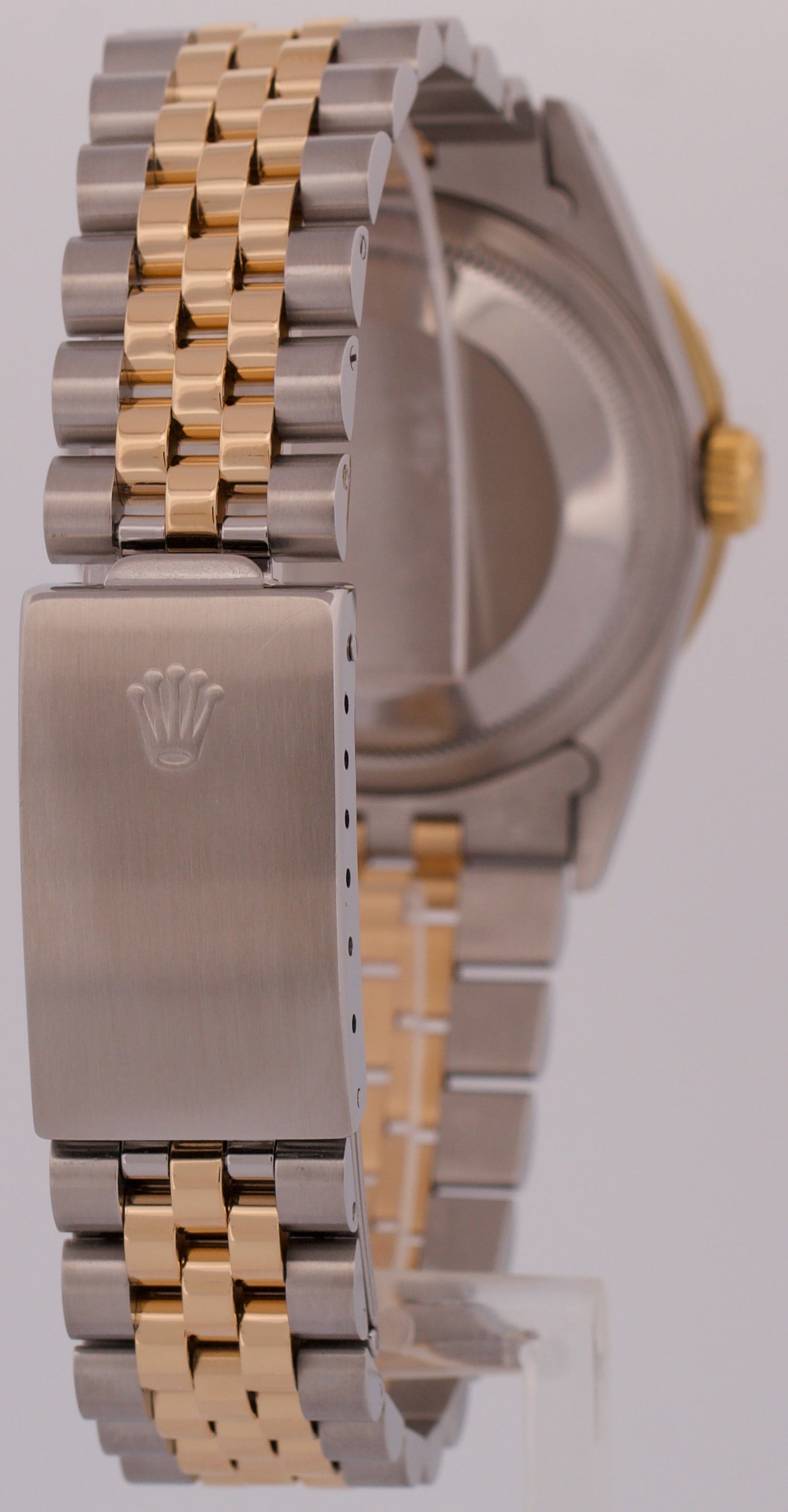 Rolex DateJust 36mm CHAMPAGNE DIAMOND 18K Yellow Gold Steel JUBILEE Watch 16233