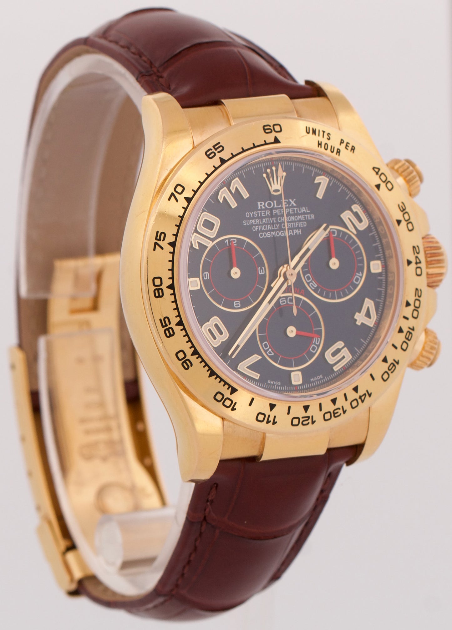 2024 RSC PAPERS Rolex Daytona BLUE RACING Leather 18K Yellow Gold 116518 BOX