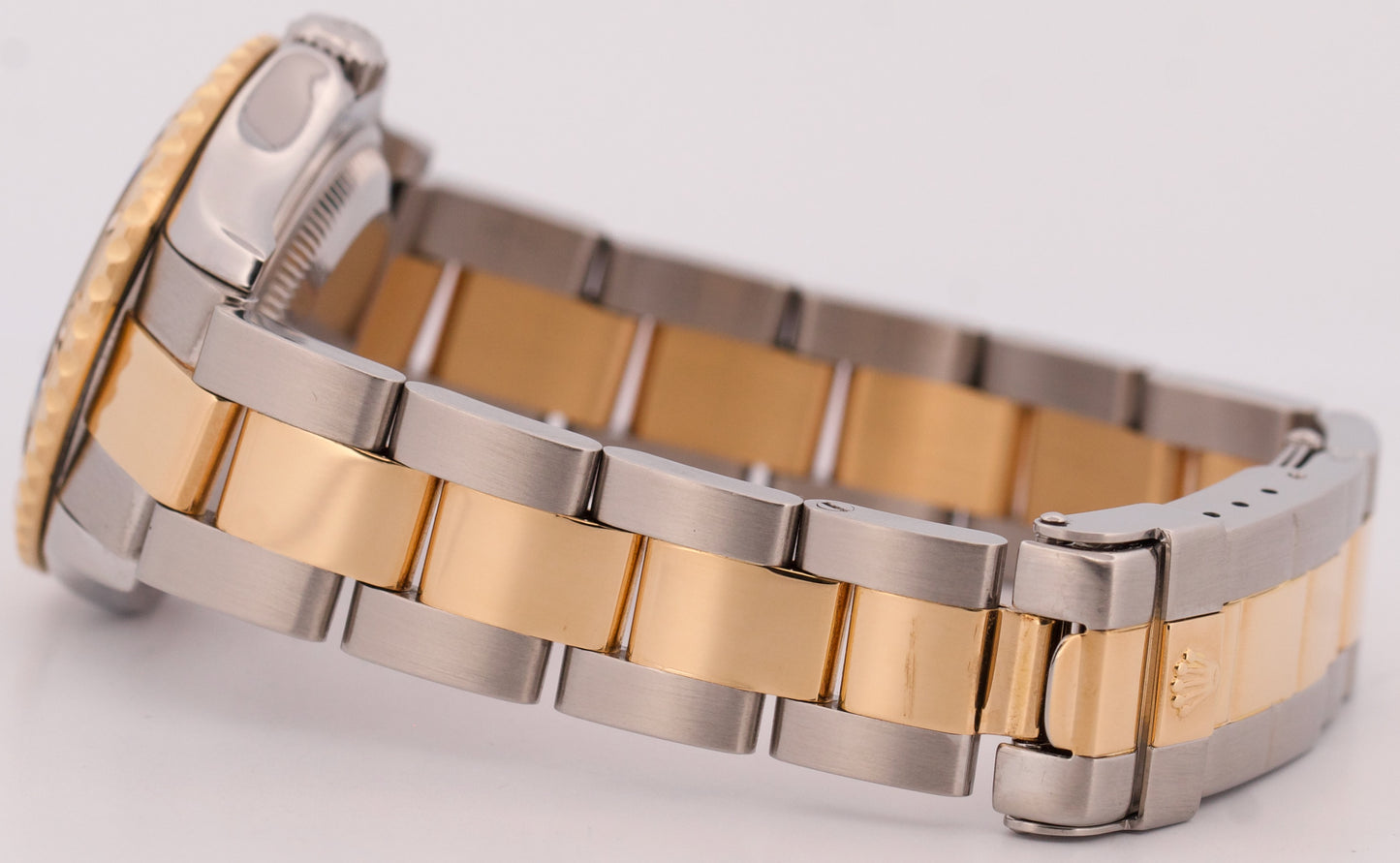 Ladies Rolex Yacht-Master 29mm BLUE 18K Yellow Gold Steel Two-Tone Watch 69623