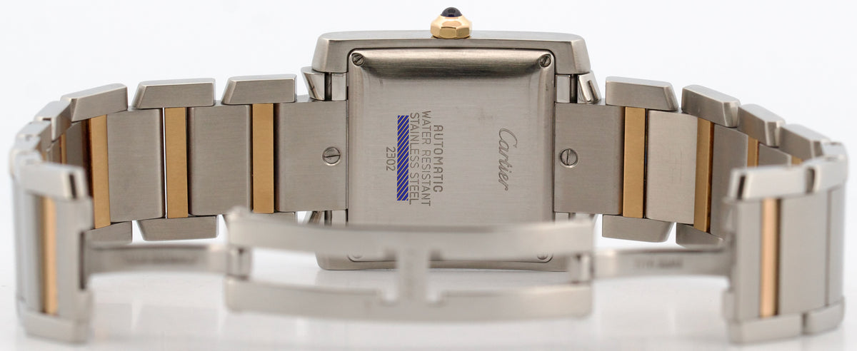 2013 Ladies Cartier Tank Francaise 2302 W51005Q4 18K Gold Steel 27mm Papers