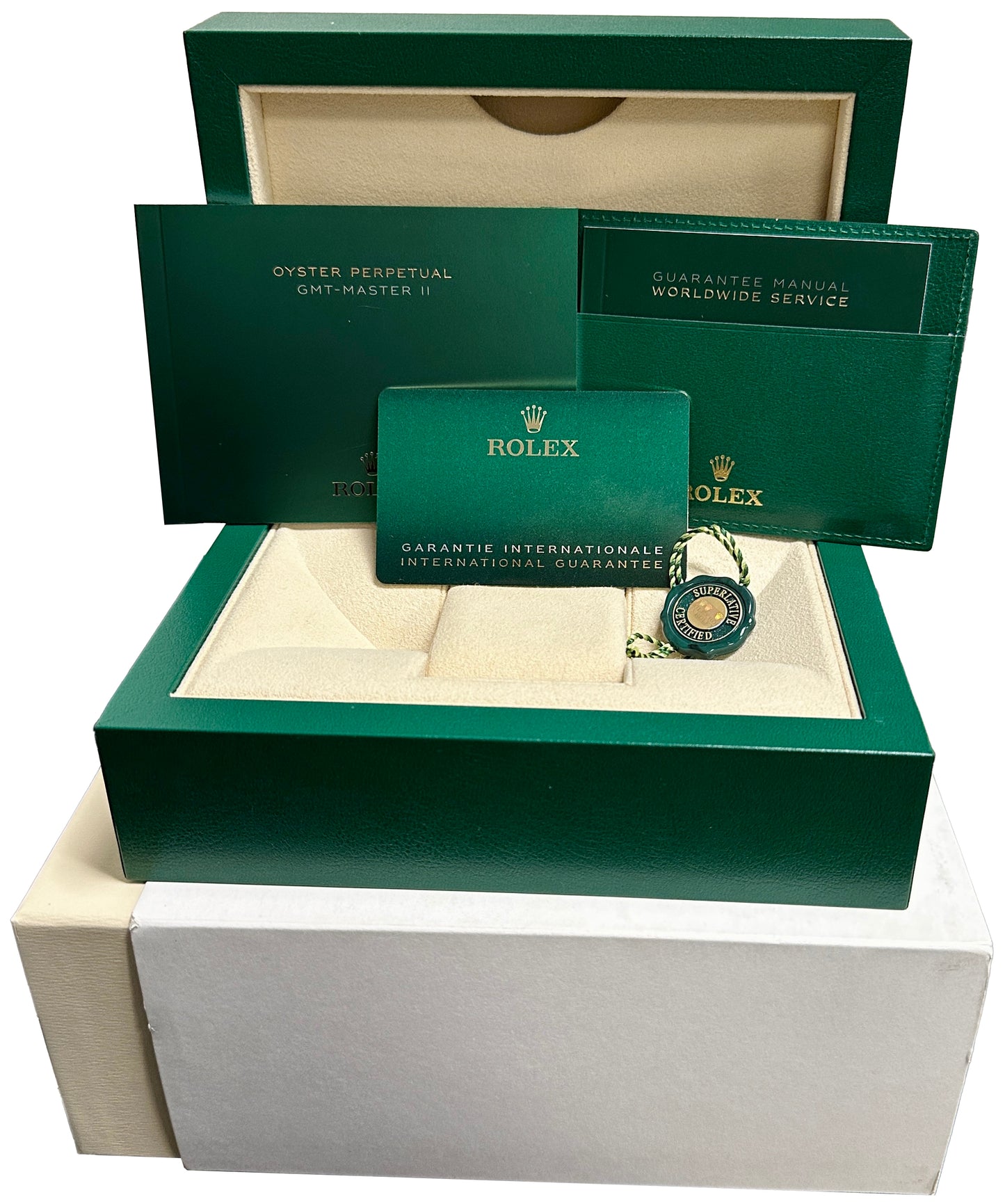 MINT NEW PAPERS Rolex GMT-Master II Blue BATMAN Oyster 40mm 126710 BLNR BOX