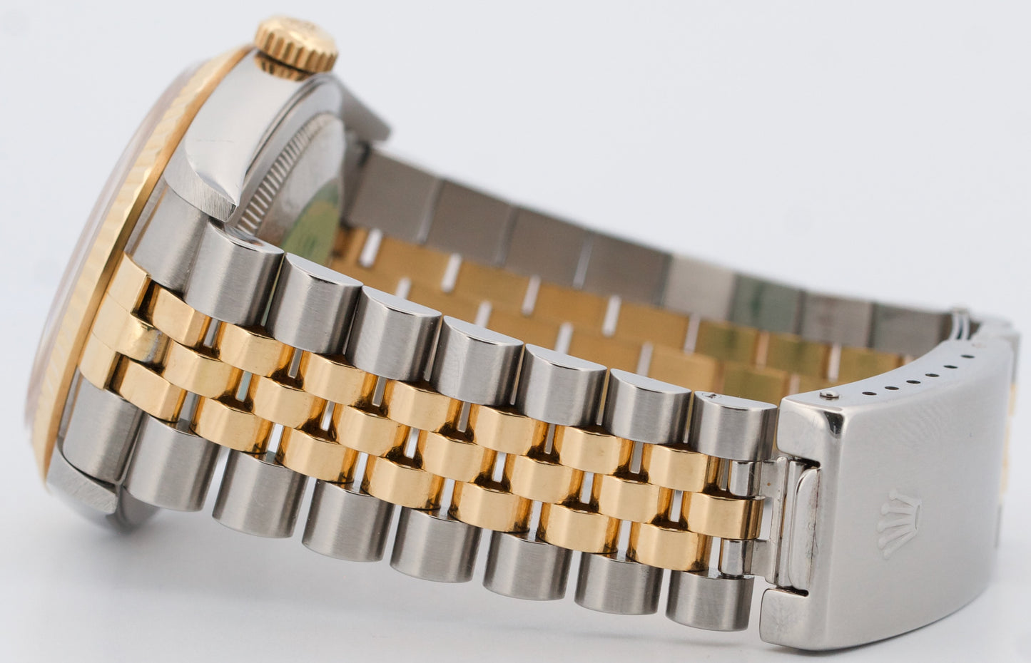 UNPOLISHED PAPERS Rolex DateJust 36mm CHAMPAGNE DIAMOND 18K JUBILEE 16233 BOX