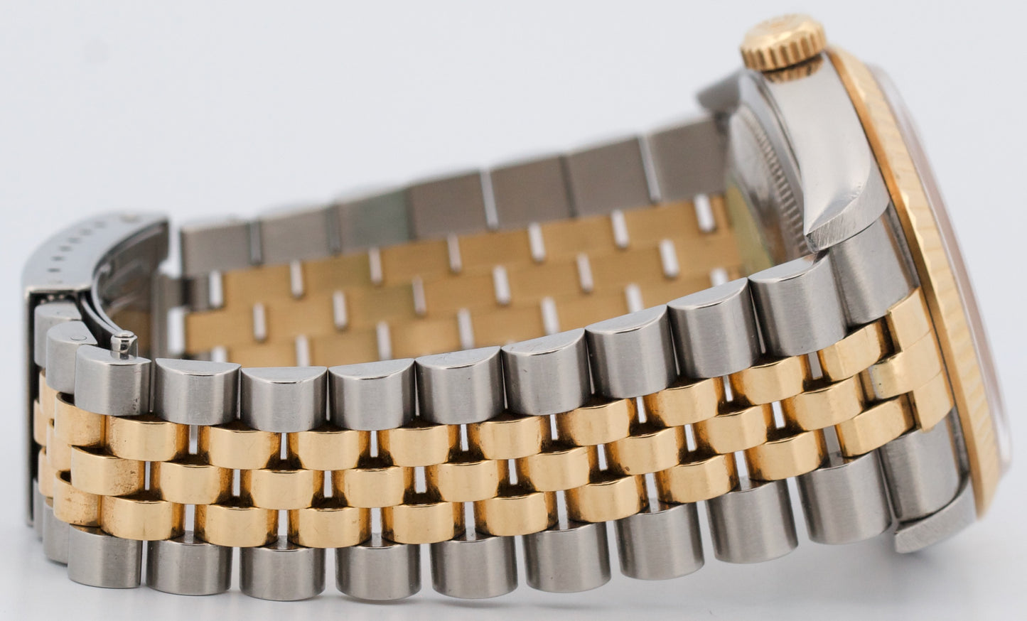 UNPOLISHED PAPERS Rolex DateJust 36mm CHAMPAGNE DIAMOND 18K JUBILEE 16233 BOX