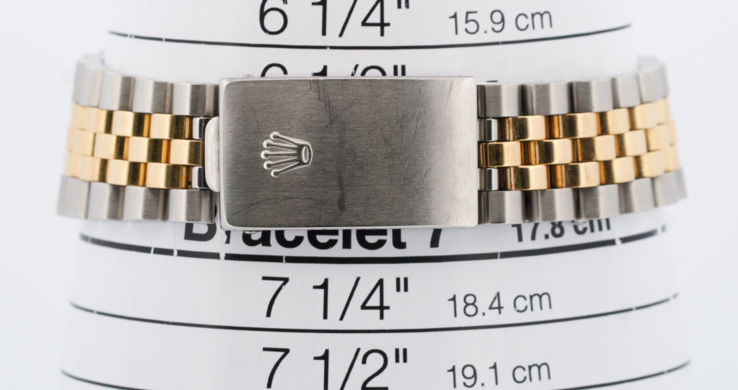 UNPOLISHED PAPERS Rolex DateJust 36mm CHAMPAGNE DIAMOND 18K JUBILEE 16233 BOX