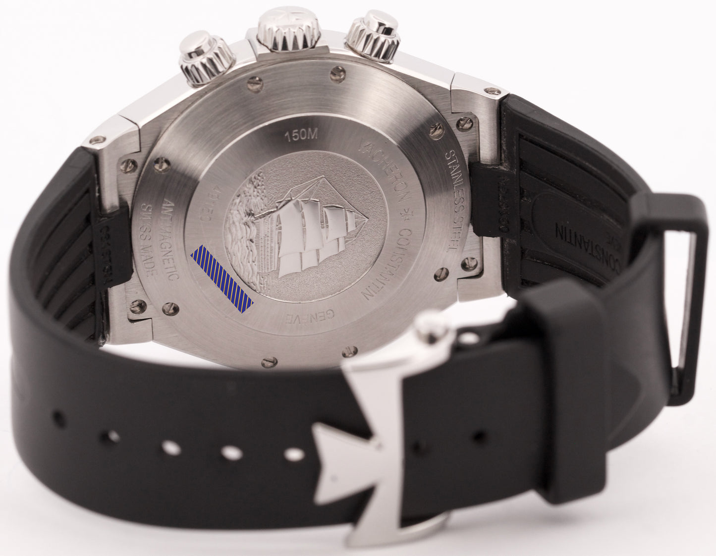 MINT Vacheron Constantin Overseas Chronograph BLUE 42mm Rubber Stainless 49150