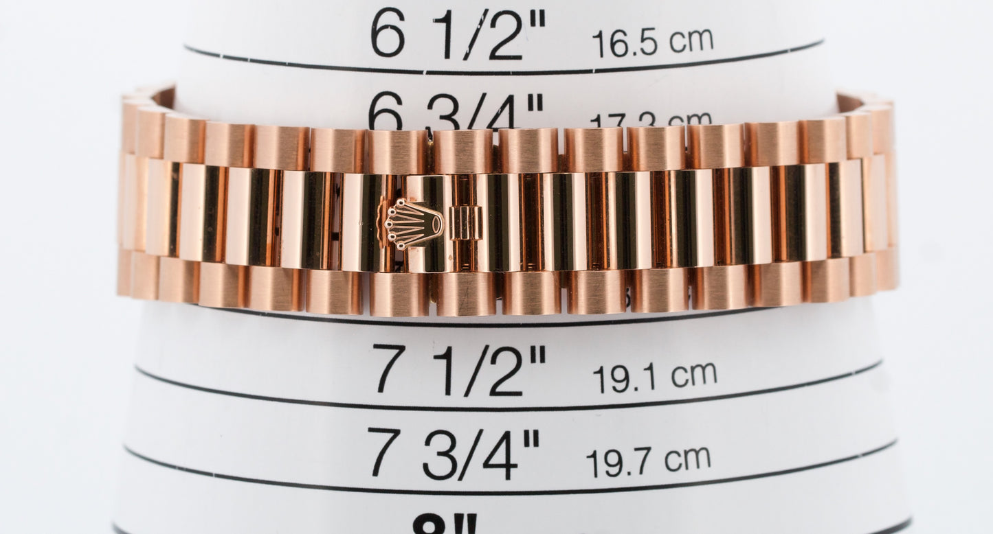 2024 PAPERS Rolex Day-Date President 40mm SUNDUST ROMAN 18K Rose Gold 228235 BOX