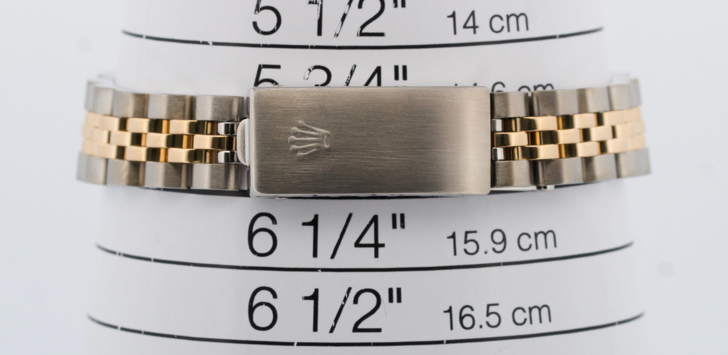 Ladies Rolex DateJust 26mm FACTORY SILVER DIAMOND 18K Gold Steel JUBILEE 69173