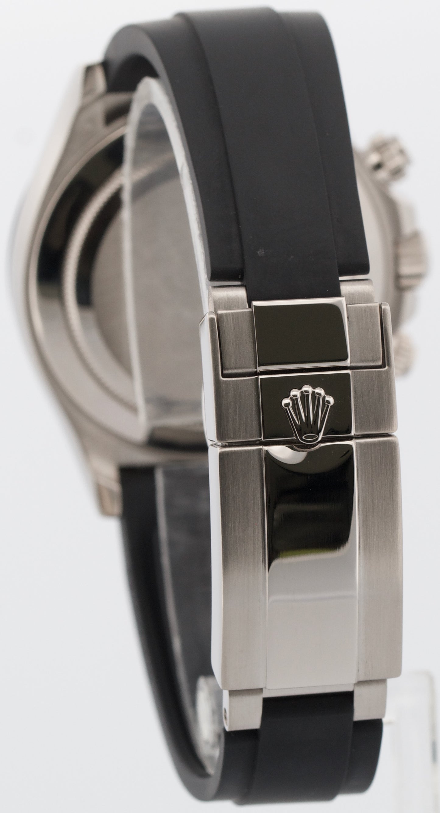 Rolex Daytona SILVER GHOST 18K White Gold OYSTERFLEX Rubber 40mm 116519 LN BOX