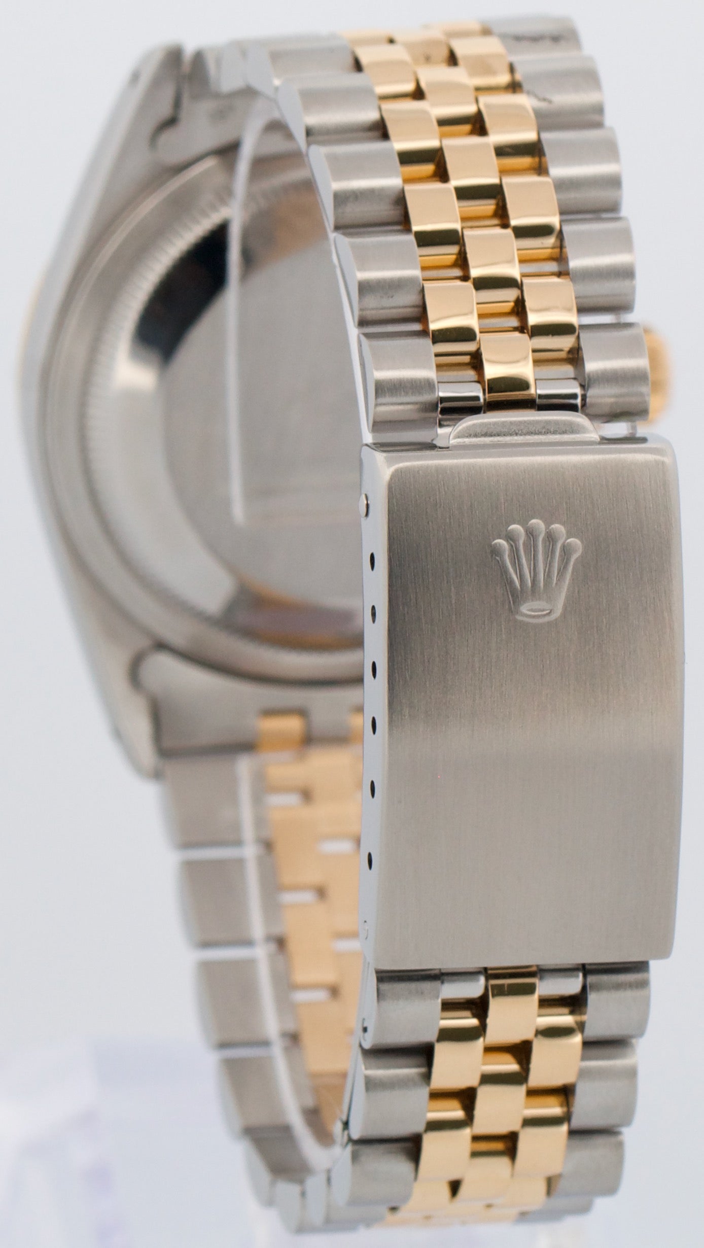 Rolex DateJust 36mm BLUE 18K Yellow Gold Stainless Steel JUBILEE Watch 16233