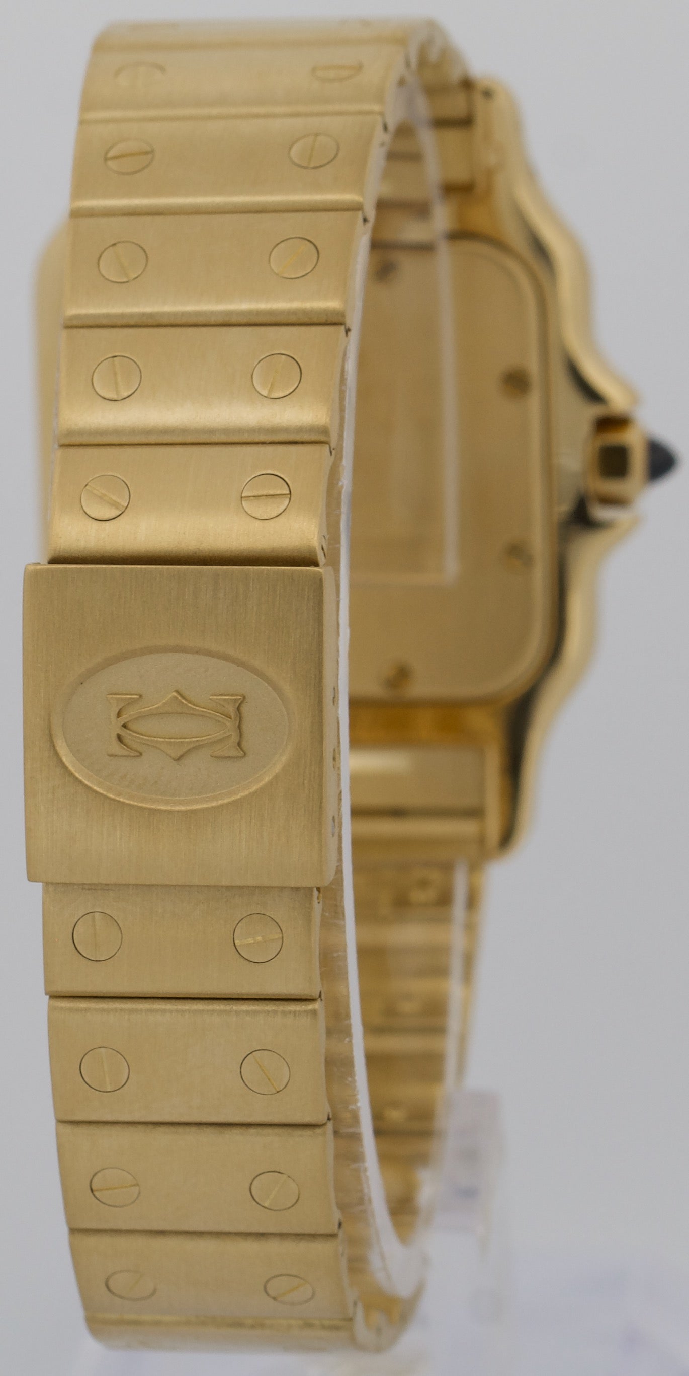 Ladies Cartier Santos Galbee 29mm IVORY 18K Yellow Gold Quartz 889701 W20009C5