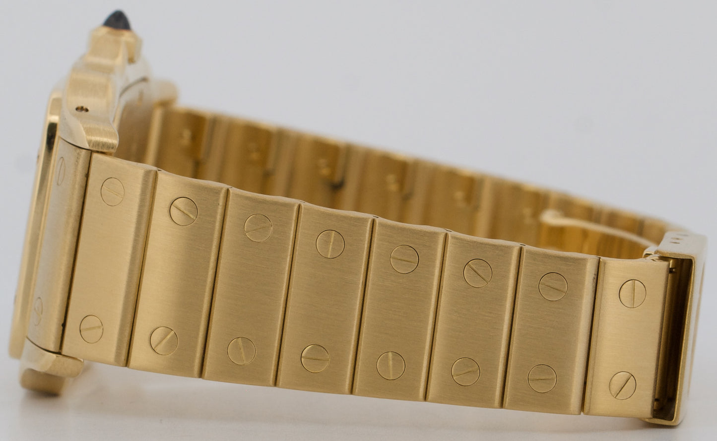 Ladies Cartier Santos Galbee 29mm IVORY 18K Yellow Gold Quartz 889701 W20009C5