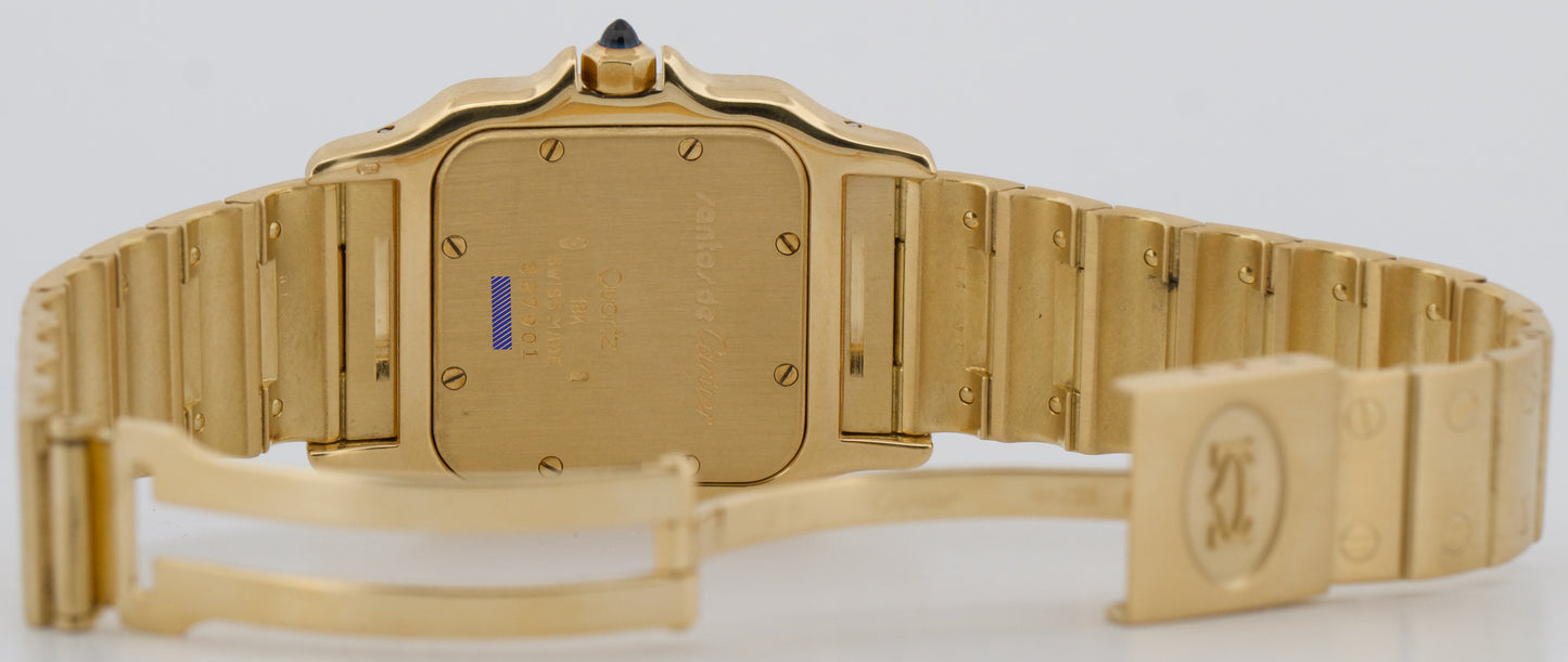 Ladies Cartier Santos Galbee 29mm IVORY 18K Yellow Gold Quartz 889701 W20009C5
