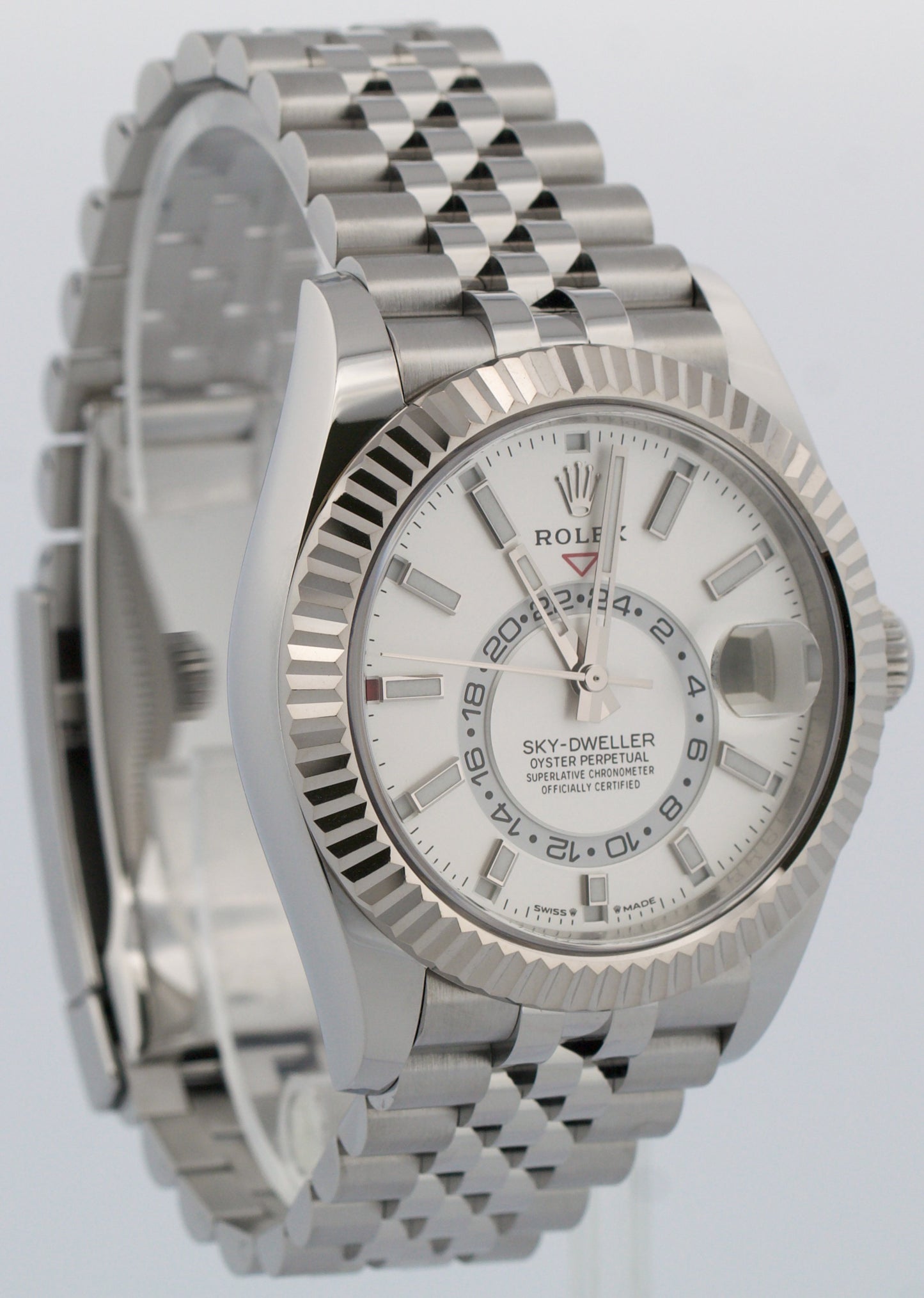 2024 PAPERS Rolex Sky-Dweller WHITE 42mm Stainless Steel JUBILEE 336934 BOX
